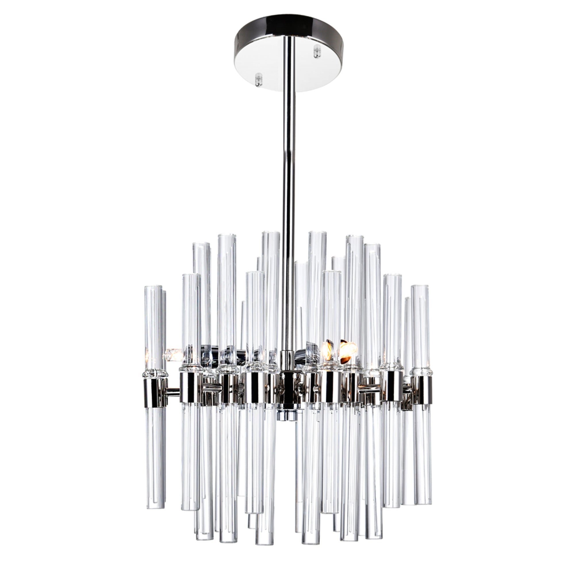 Miroir 6 Light 10in Polished Nickel Mini Chandelier