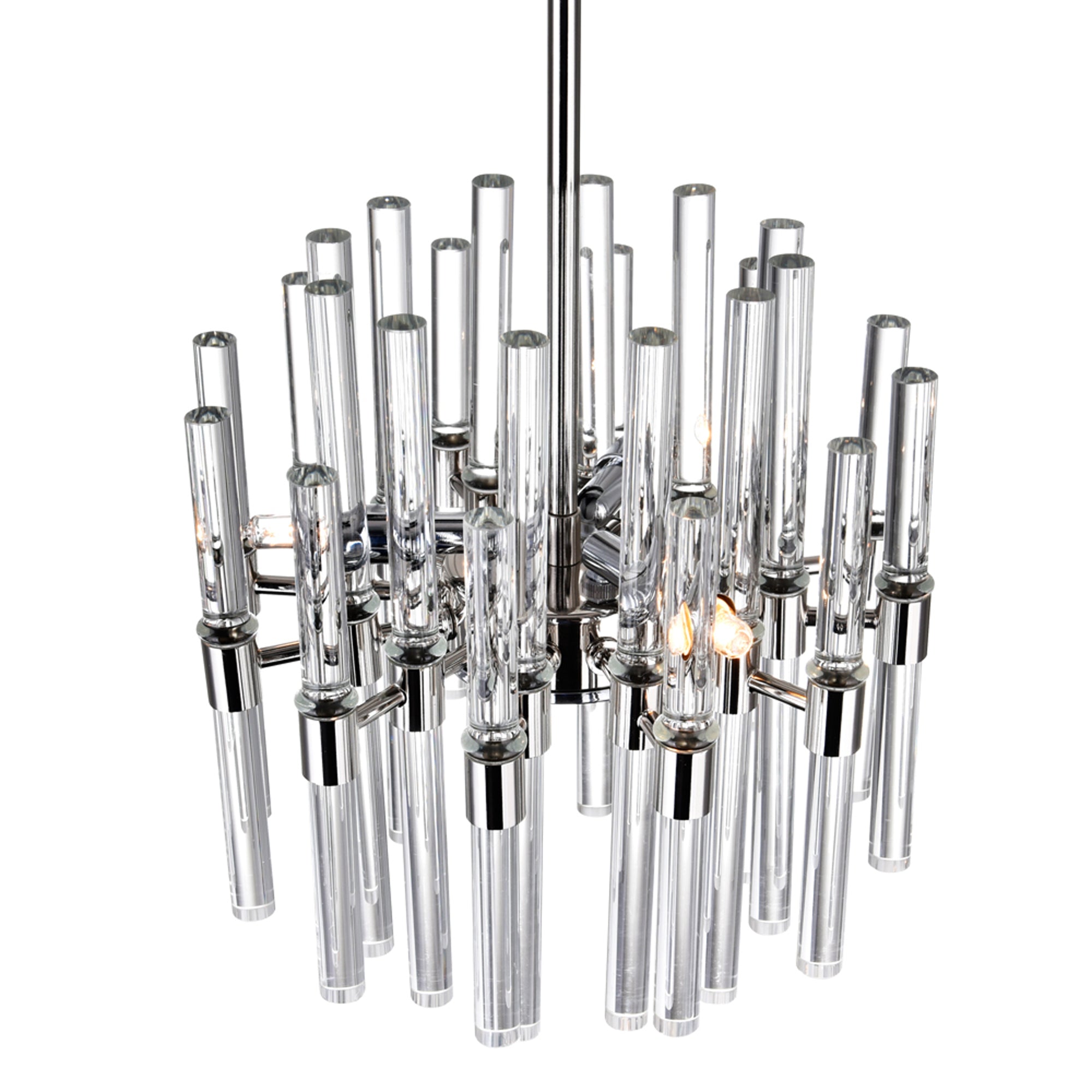 Miroir 6 Light 10in Polished Nickel Mini Chandelier