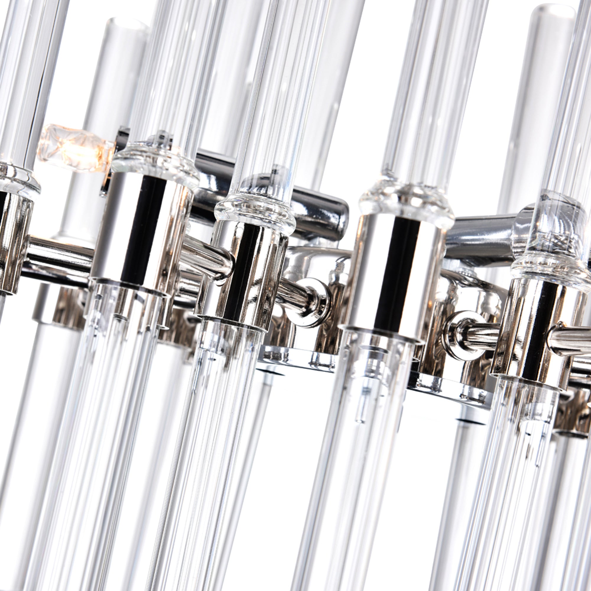 Miroir 6 Light 10in Polished Nickel Mini Chandelier