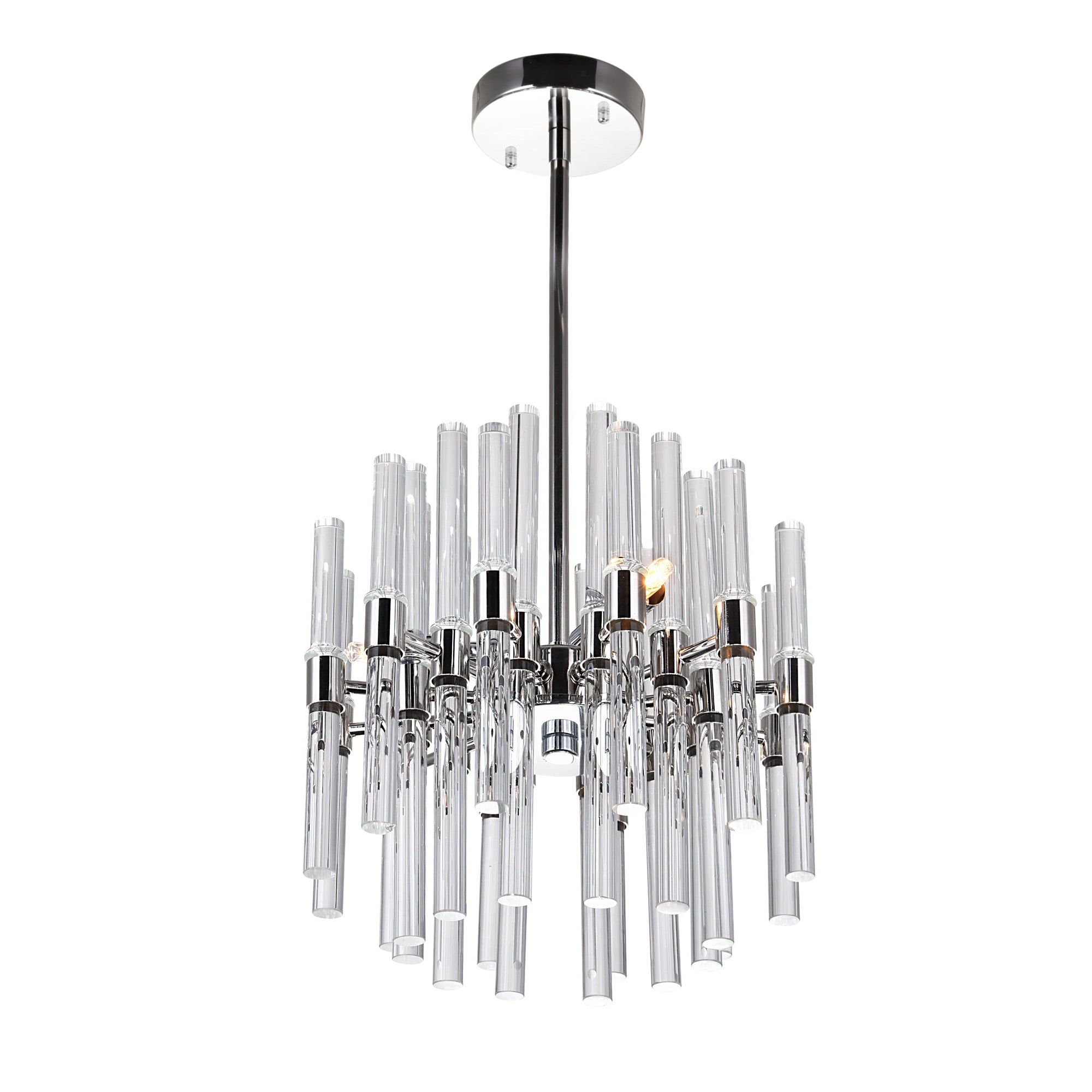 Miroir 6 Light 10in Polished Nickel Mini Chandelier