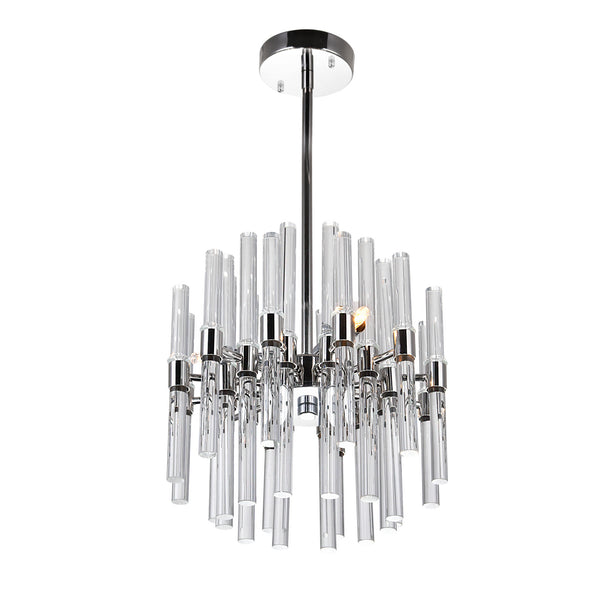 Miroir 6 Light 10in Polished Nickel Mini Chandelier