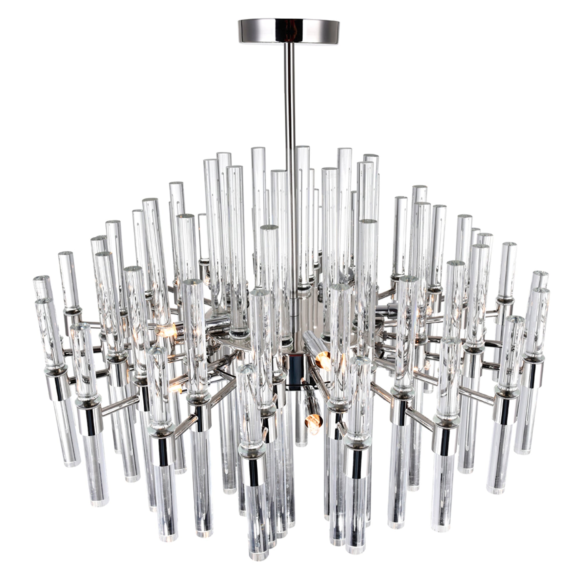 Miroir 10 Light 26in Polished Nickel Chandelier