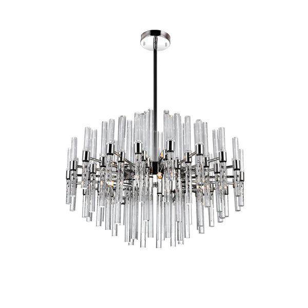 Miroir 10 Light 26in Polished Nickel Chandelier