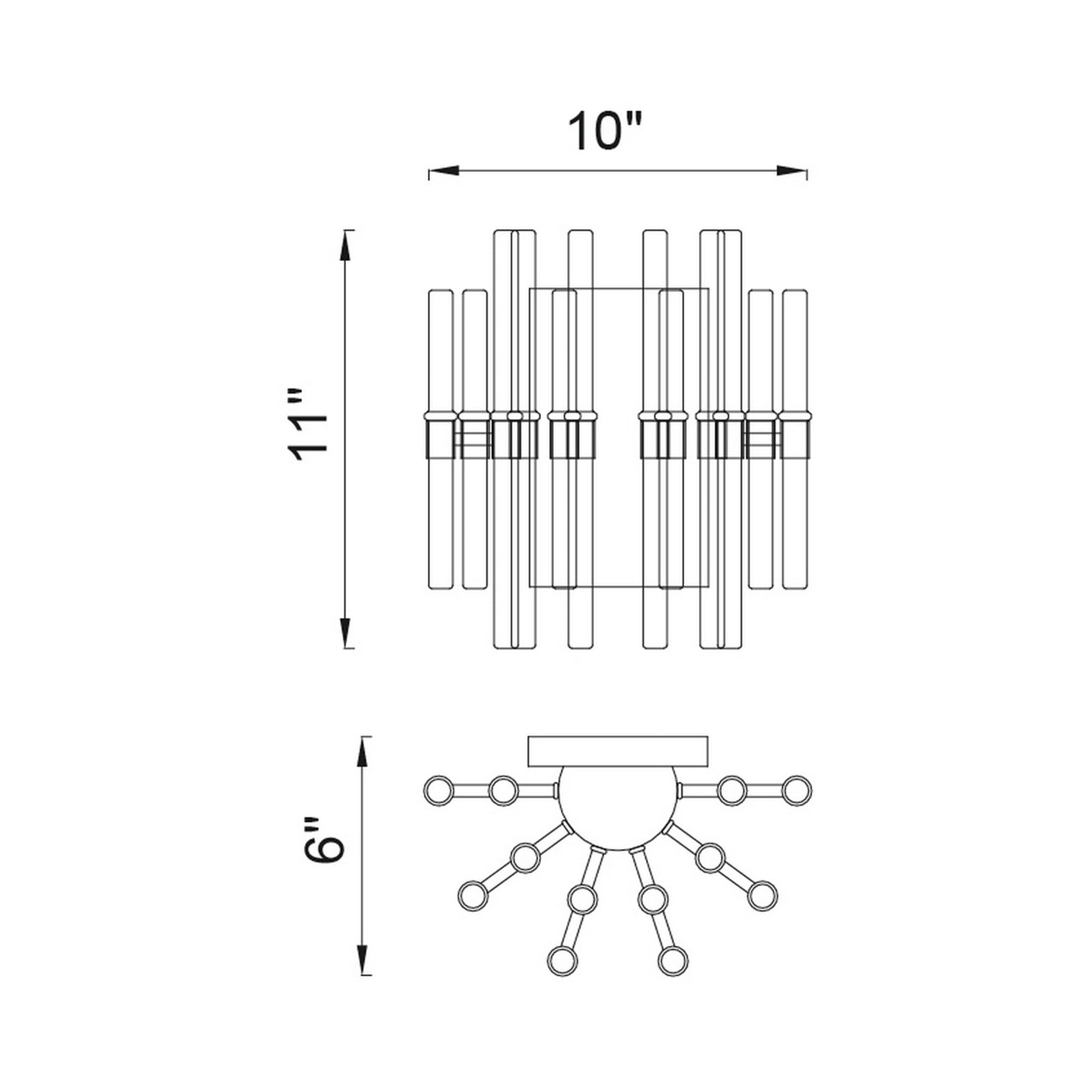Miroir 2 Light 18in Polished Nickel Wall Light