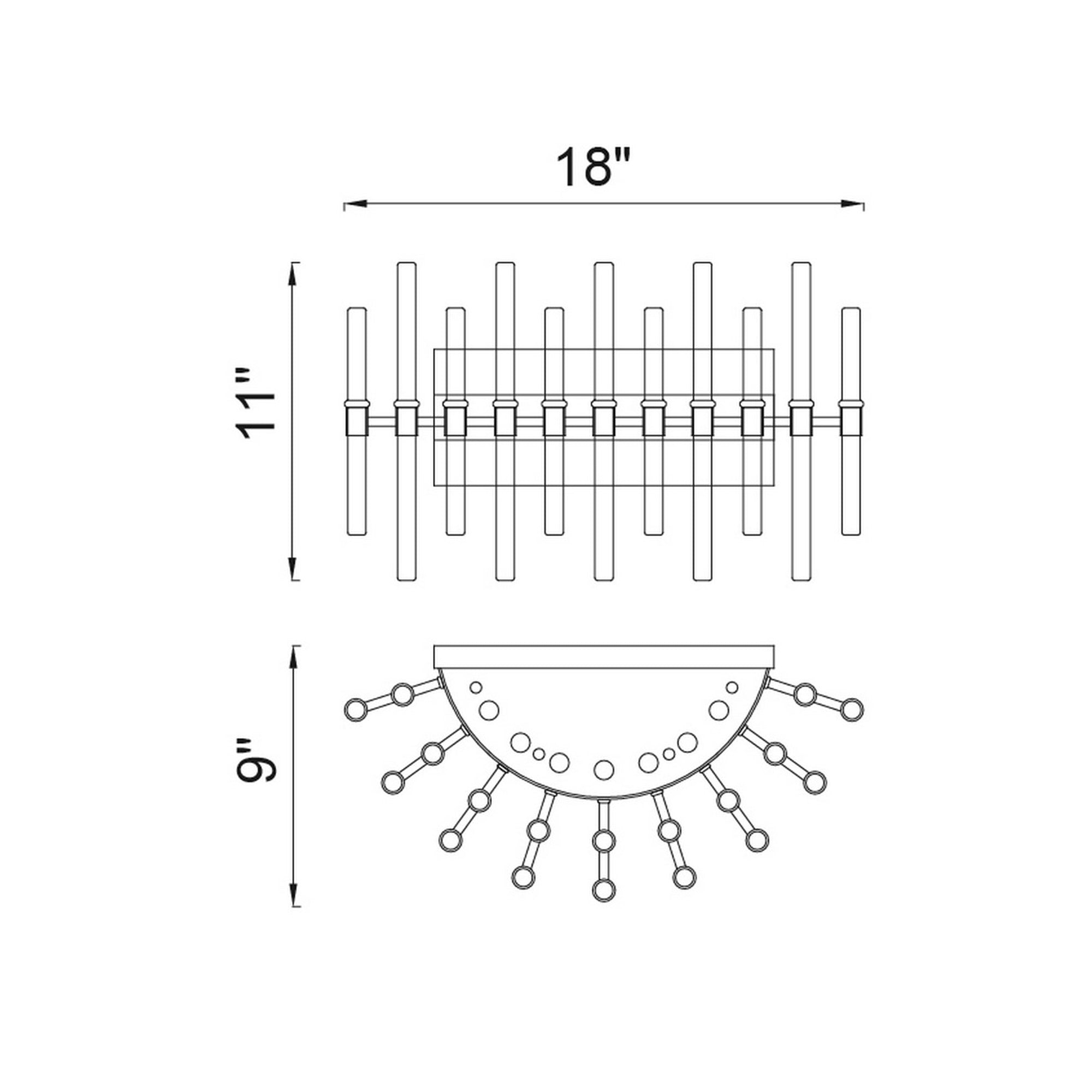 Miroir 4 Light 18in Polished Nickel Vanity Light