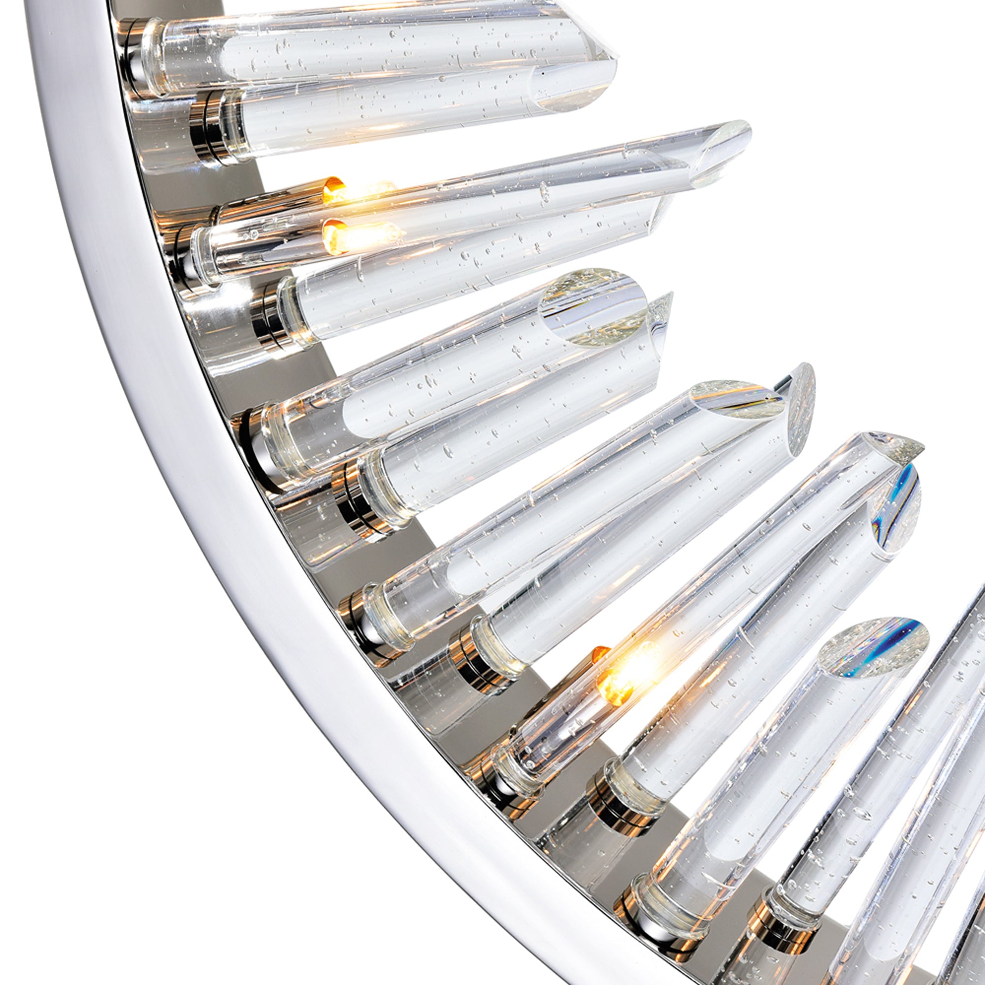 Spiked 6 Light Chandelier With Polished Nickel Finish