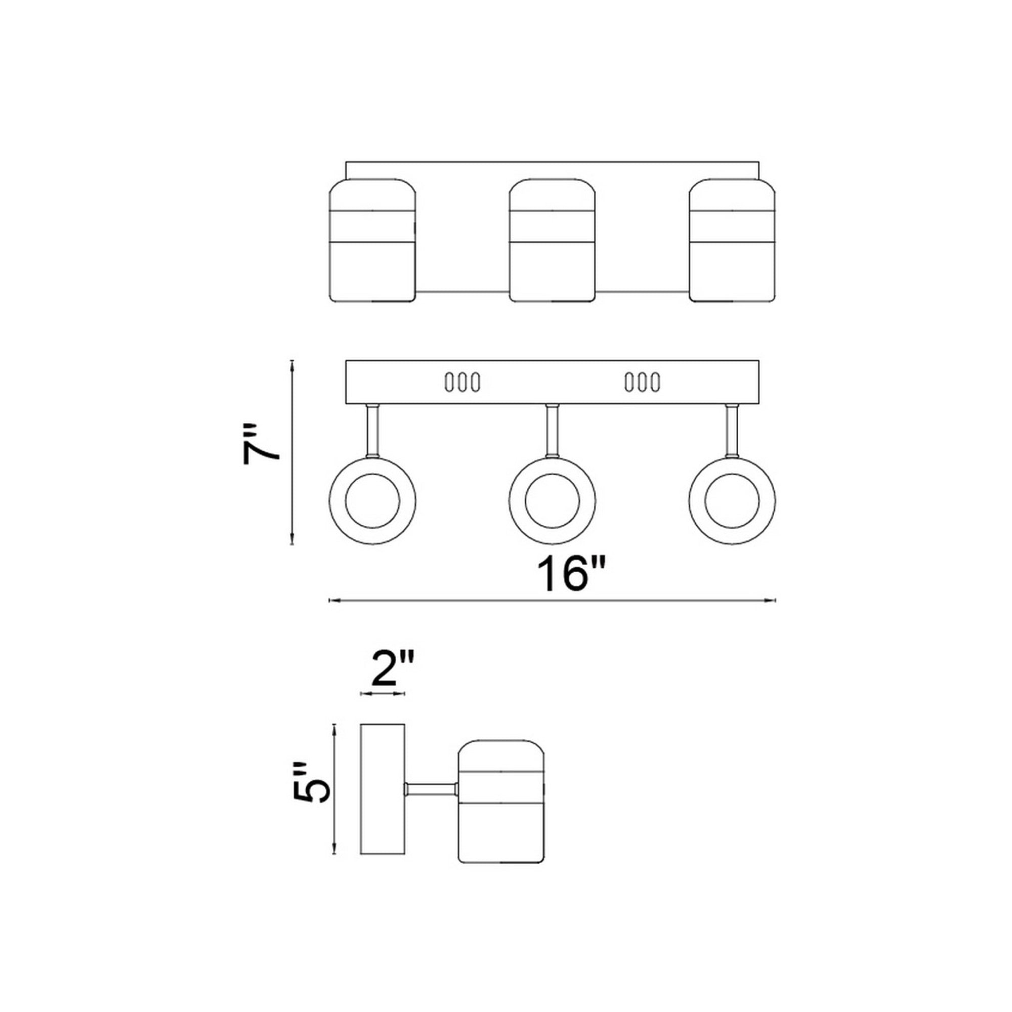 Moxie LED Vanity Light With Black Finish