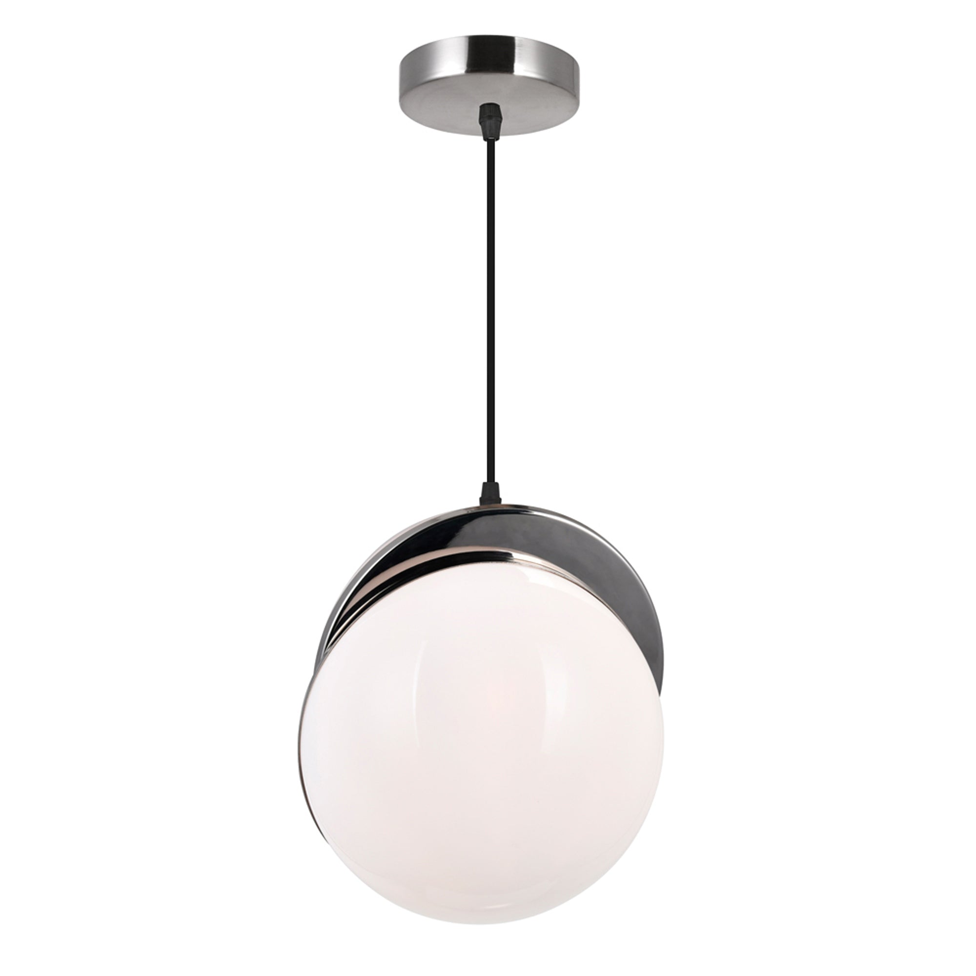 Gemini 1 Light Mini Pendant With Polished Nickel Finish