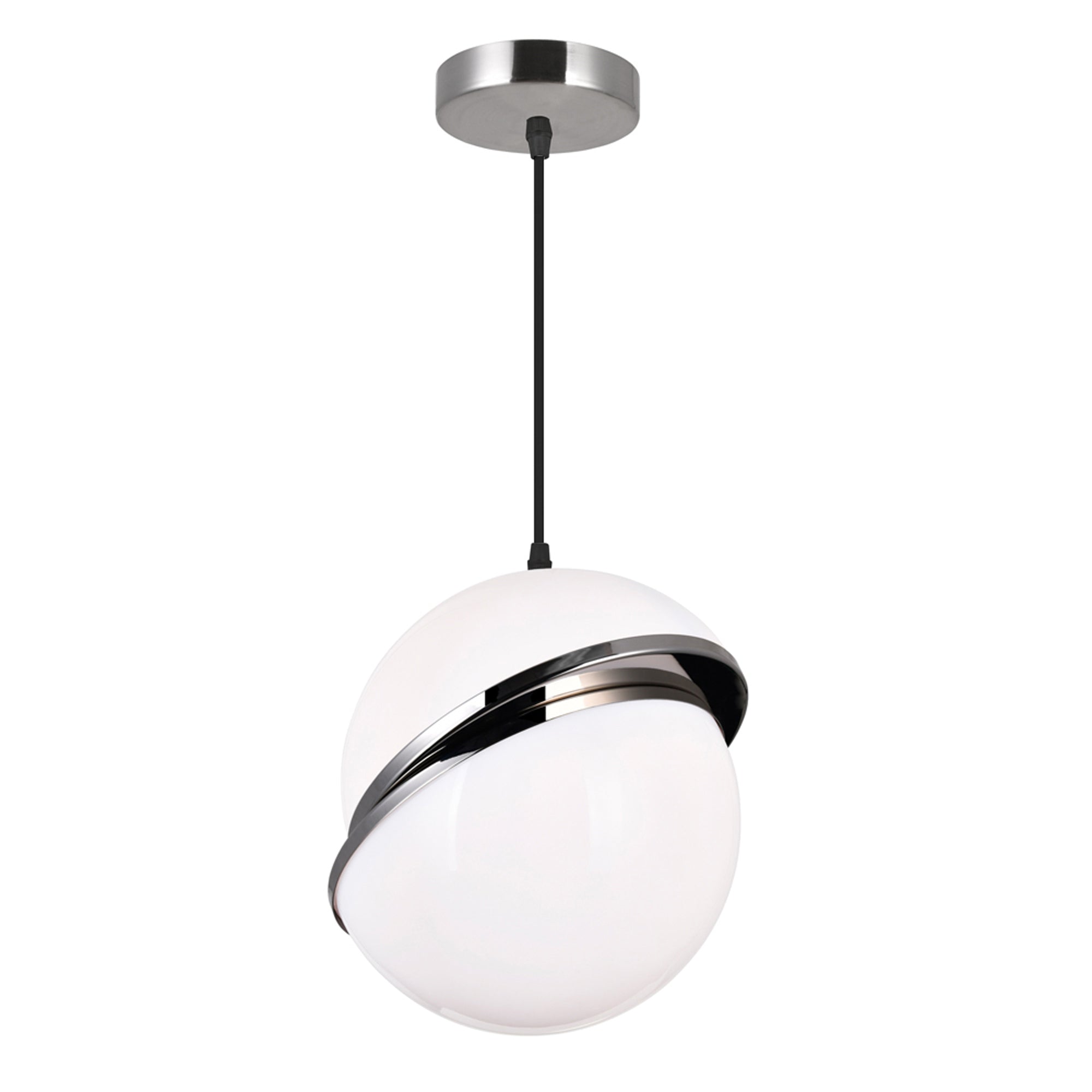 Gemini 1 Light Mini Pendant With Polished Nickel Finish