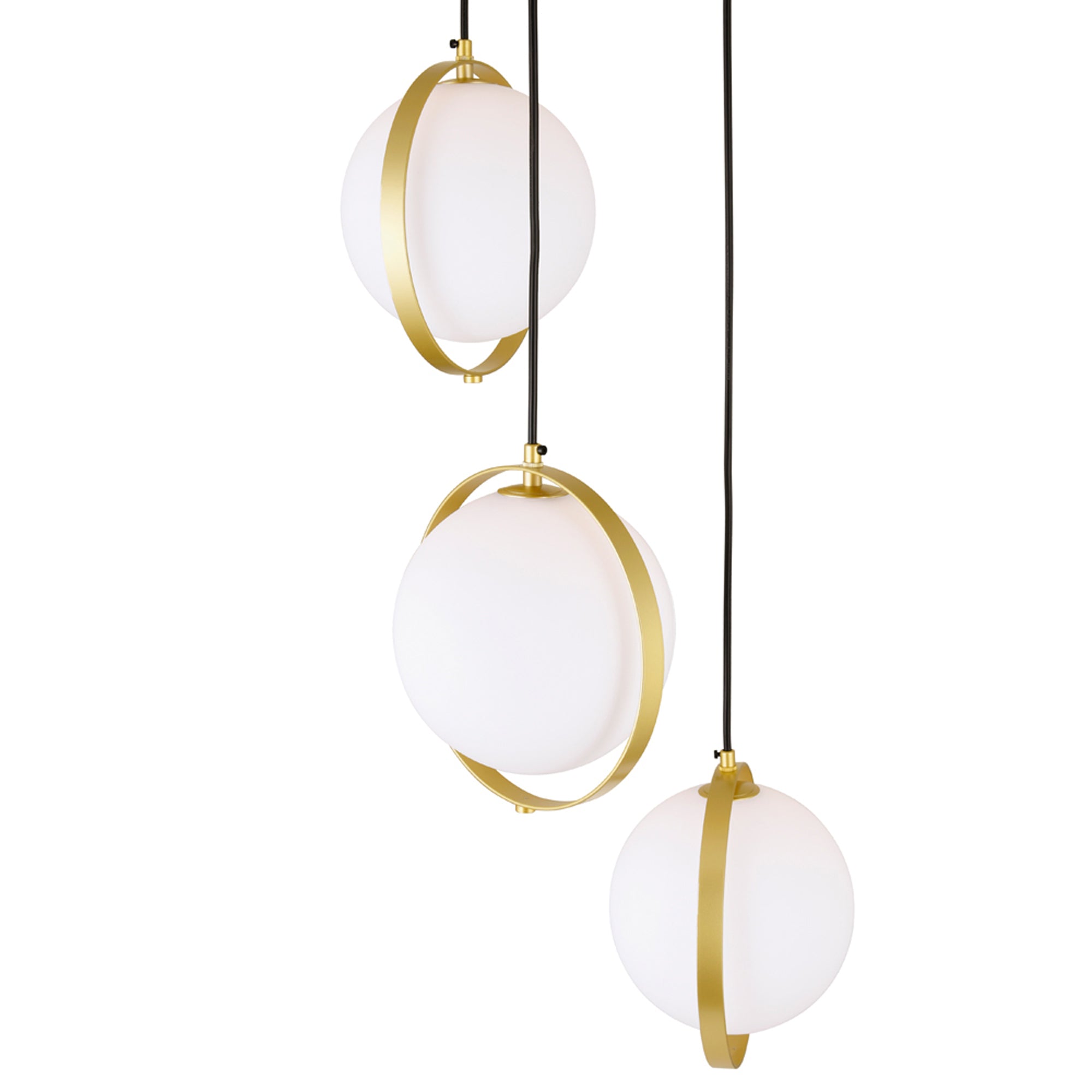 Da Vinci 3 Light 16in Brass Multi Light Pendant
