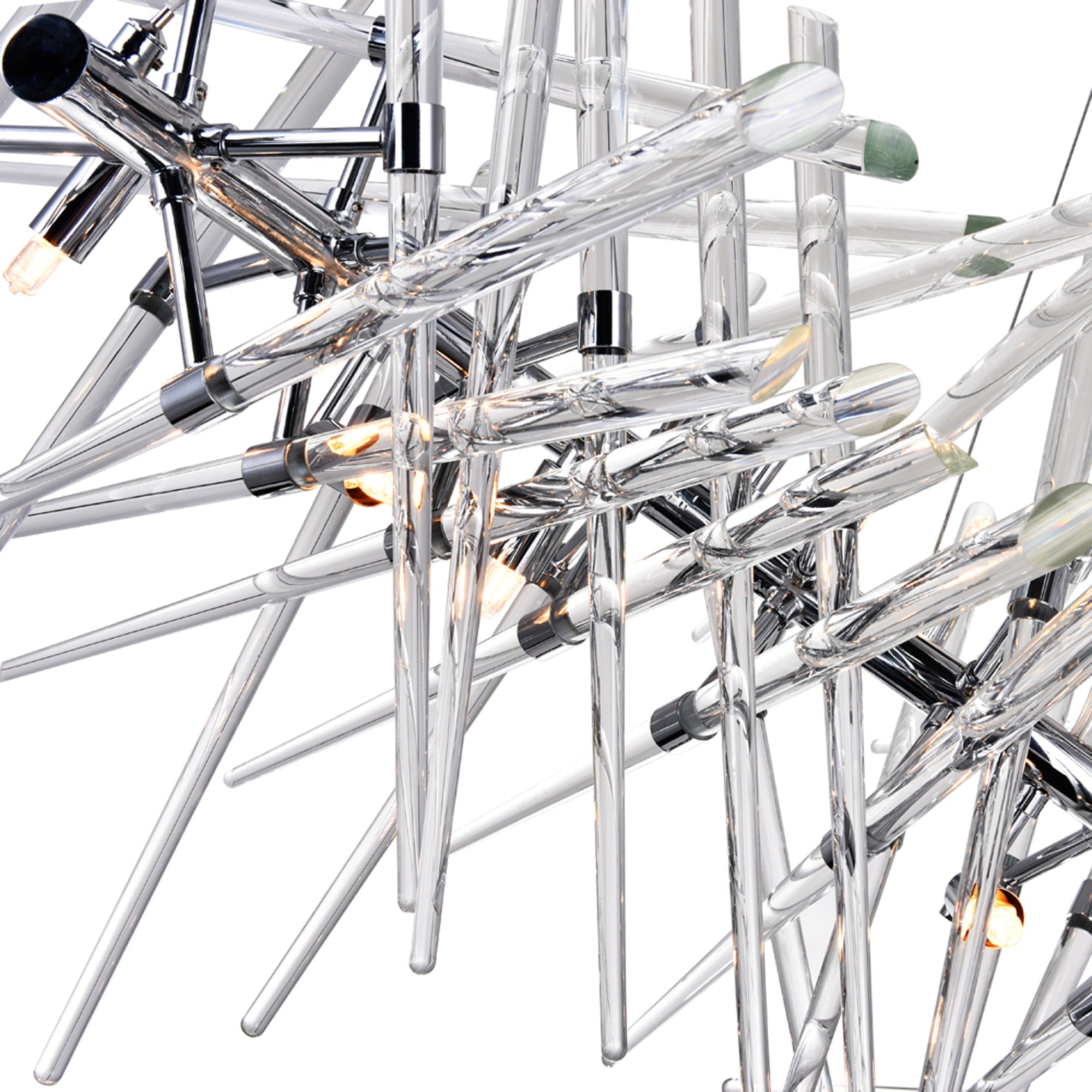 Icicle 10 Light 39in Chrome Chandelier