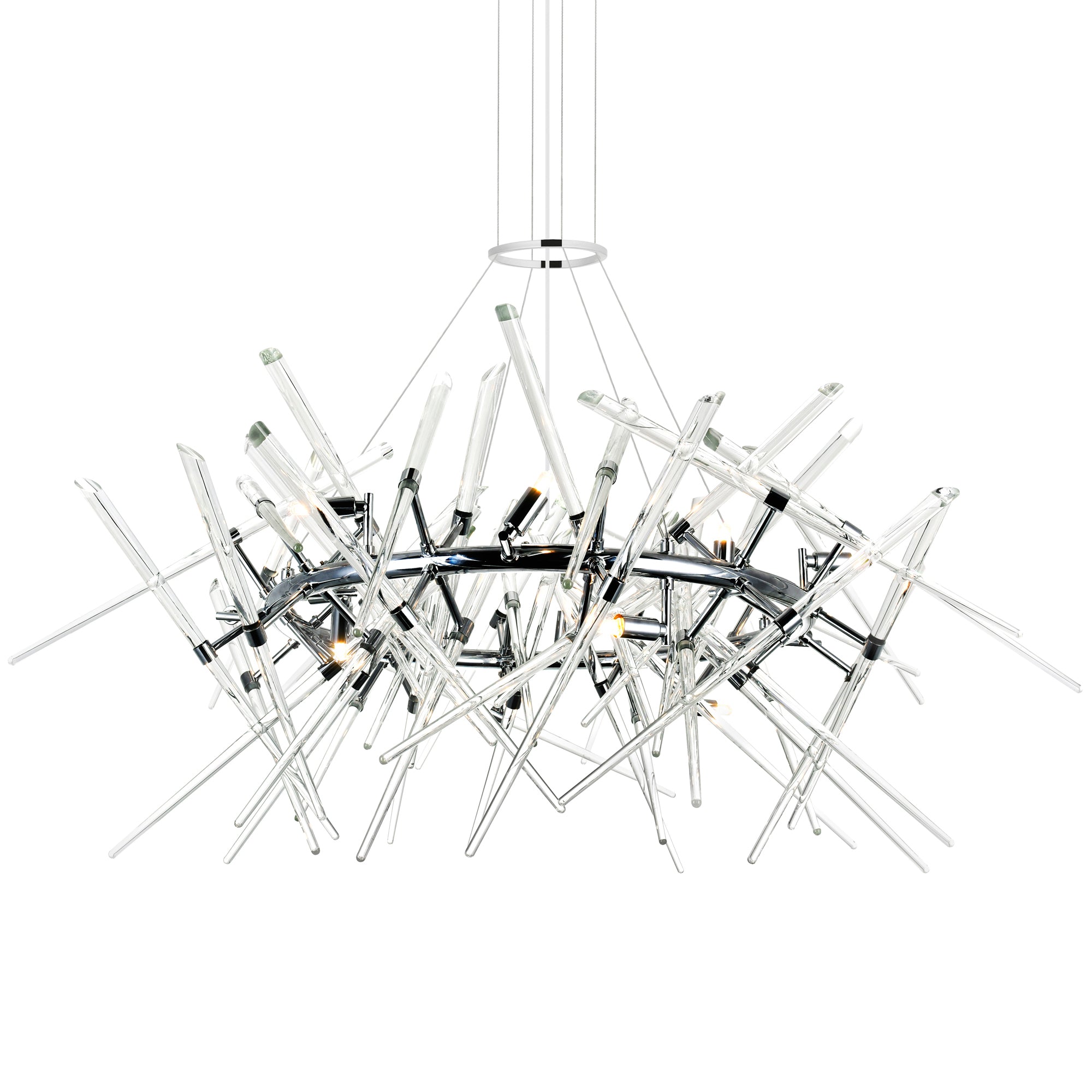 Icicle 12 Light 42in Chrome Chandelier