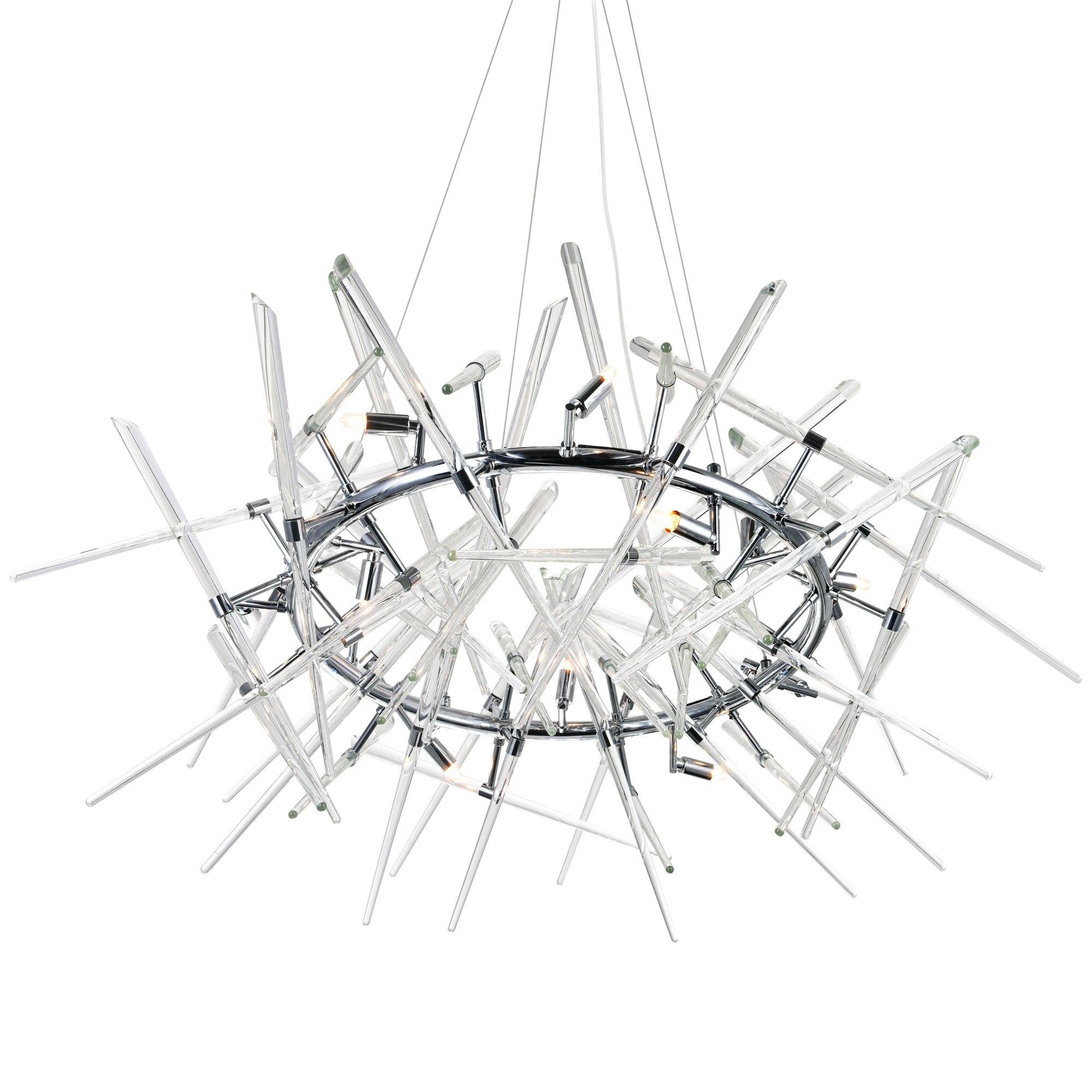 Icicle 12 Light 42in Chrome Chandelier