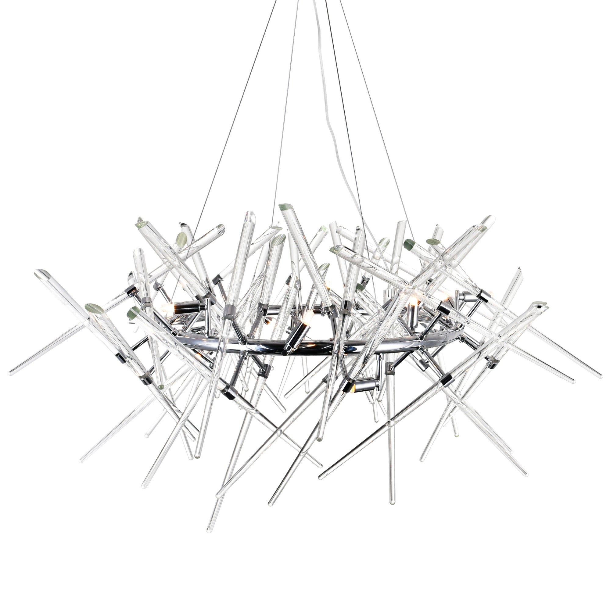 Icicle 12 Light 42in Chrome Chandelier
