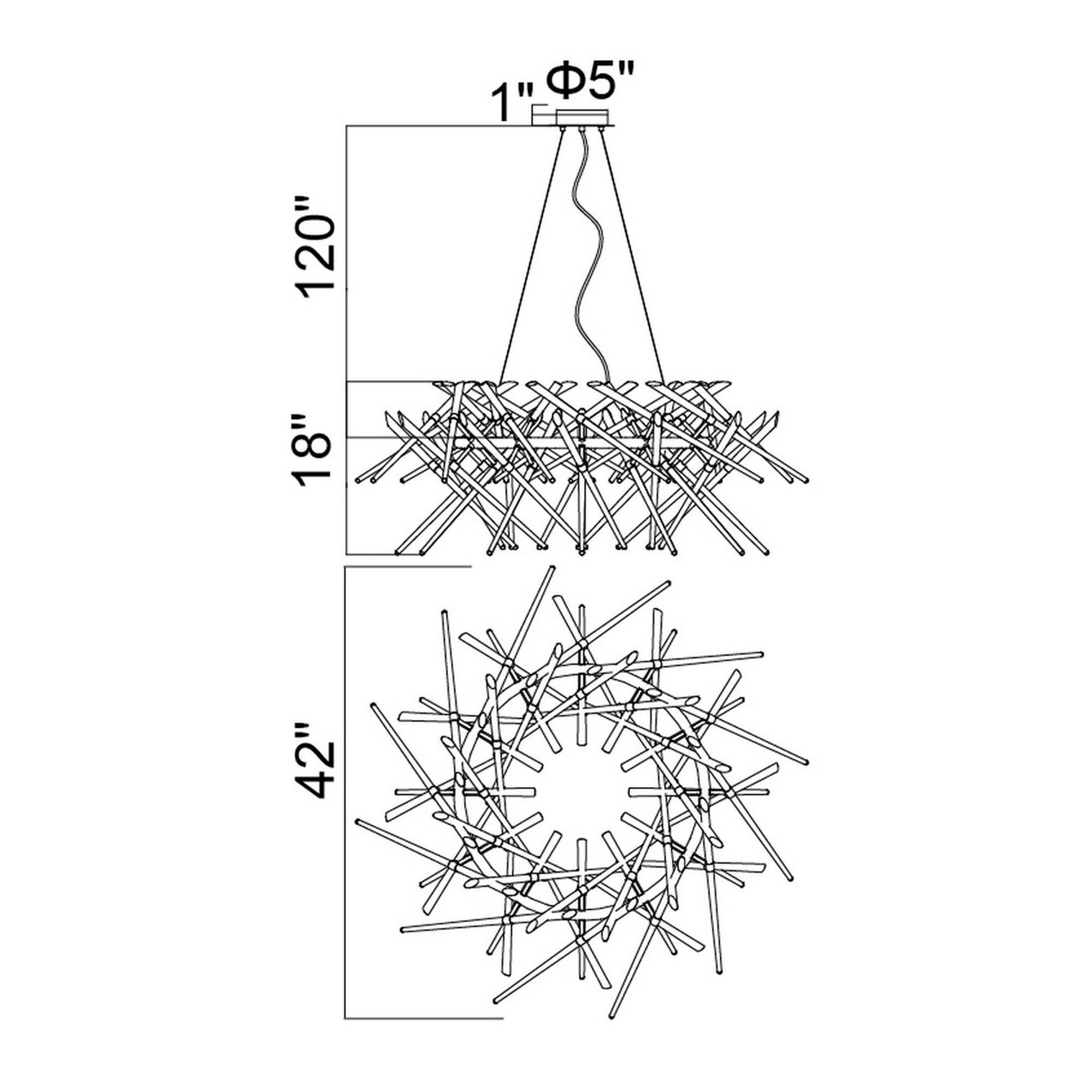 Icicle 12 Light 42in Chrome Chandelier