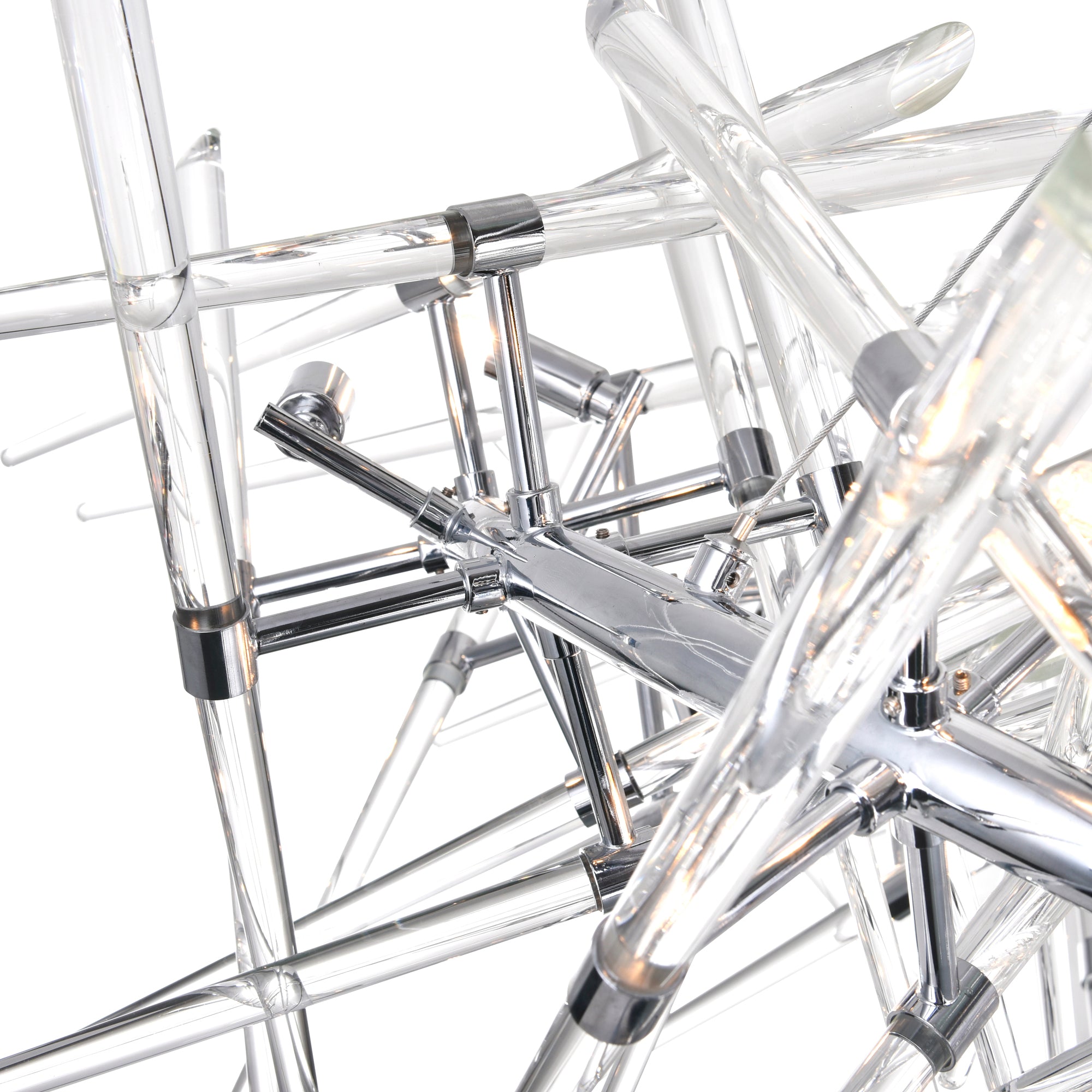 Icicle 12 Light 43in Chrome Chandelier