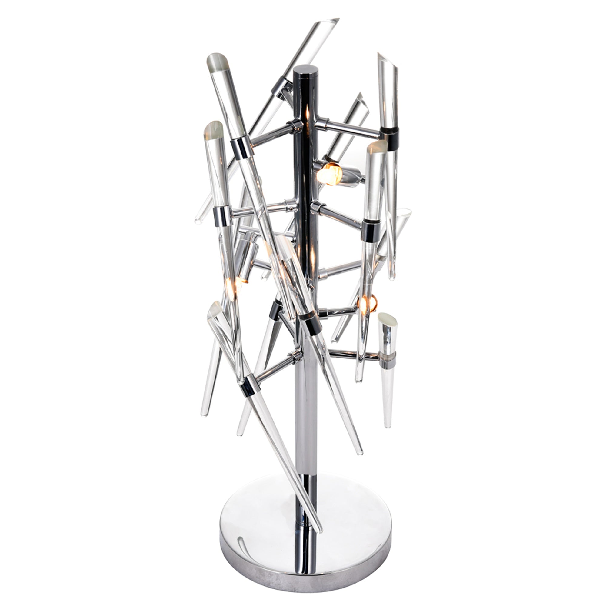 Icicle 3 Light 25in Chrome Table Lamp