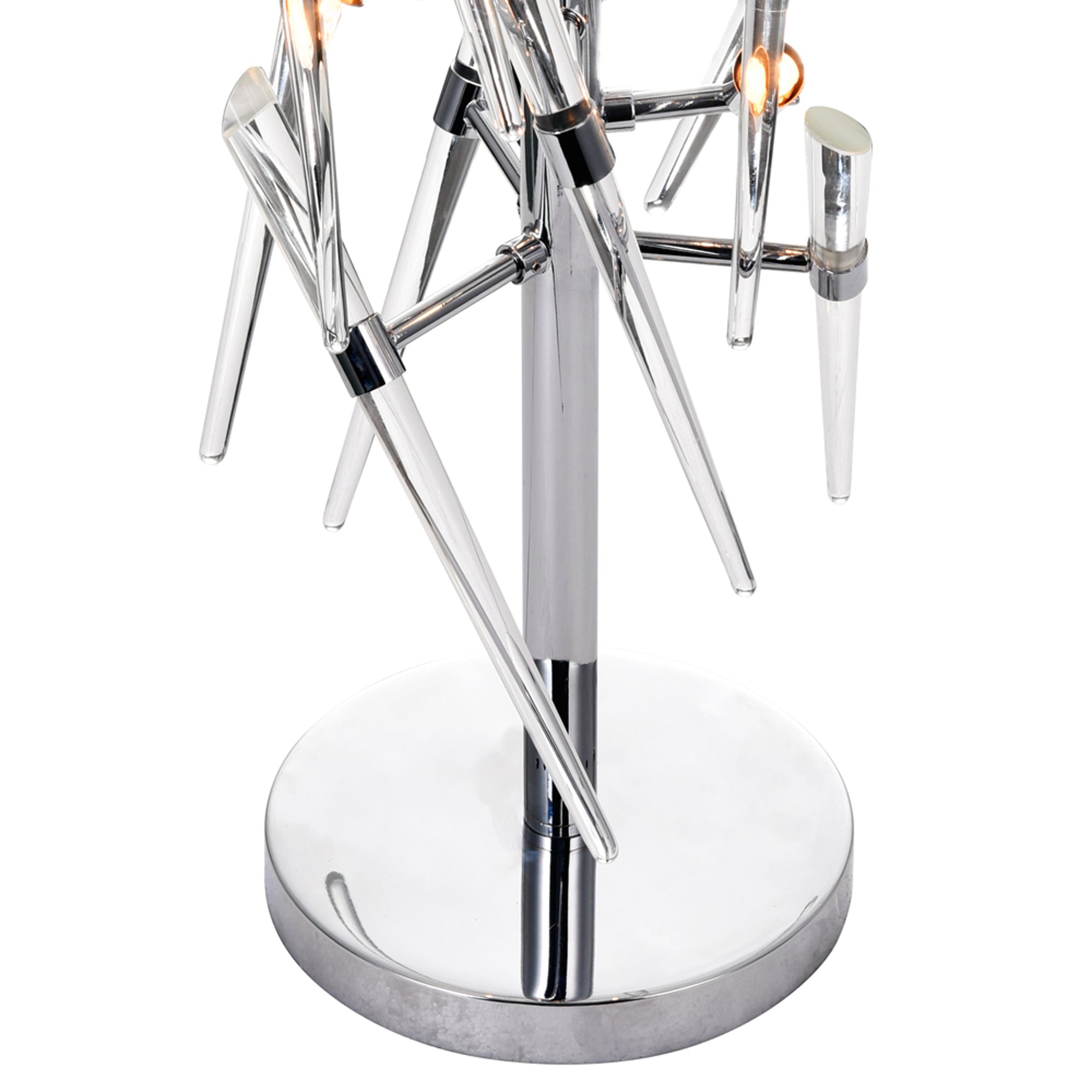 Icicle 3 Light 25in Chrome Table Lamp