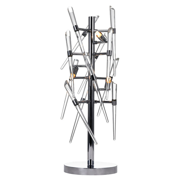 Icicle 3 Light 25in Chrome Table Lamp