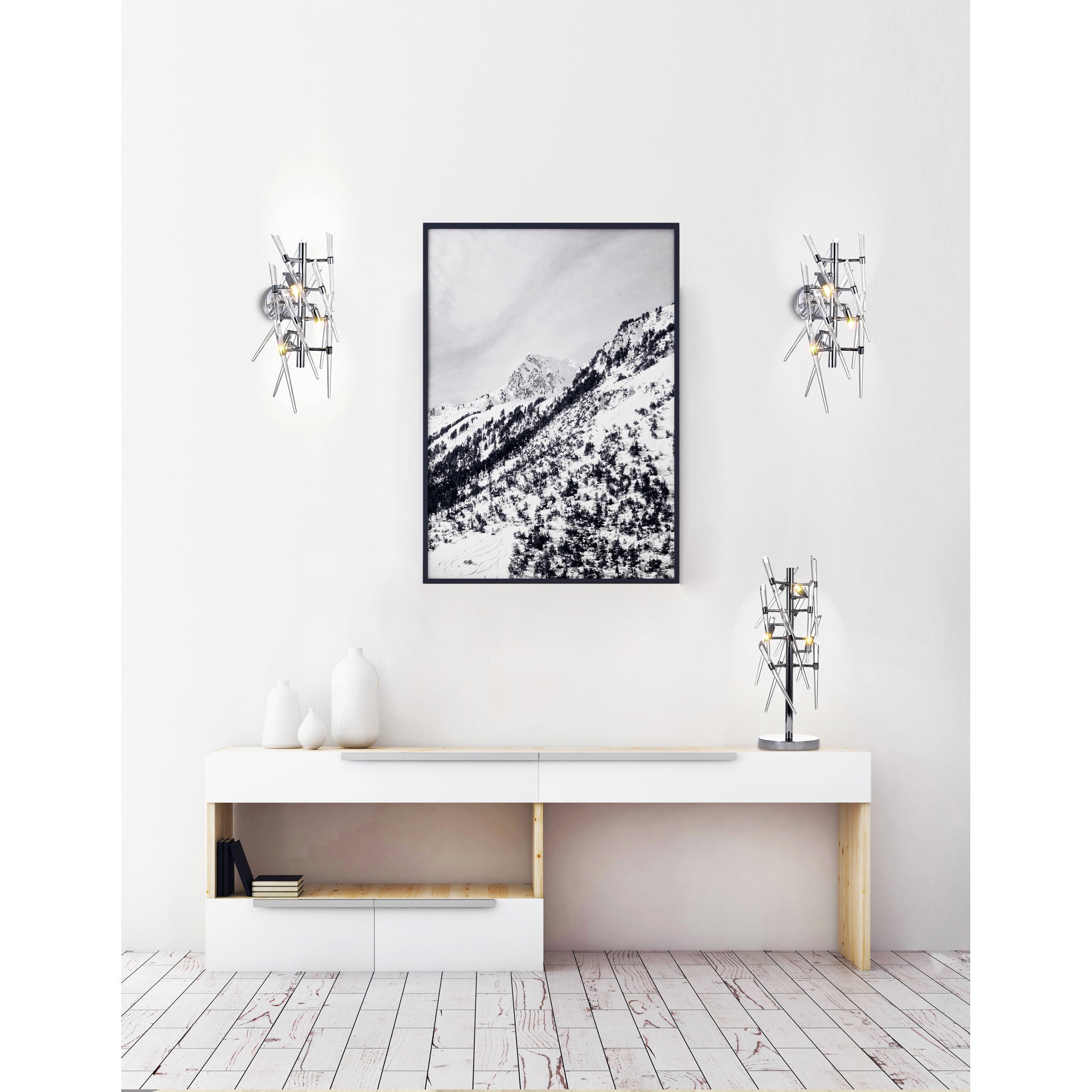 Icicle 3 Light 11in Chrome Wall Light