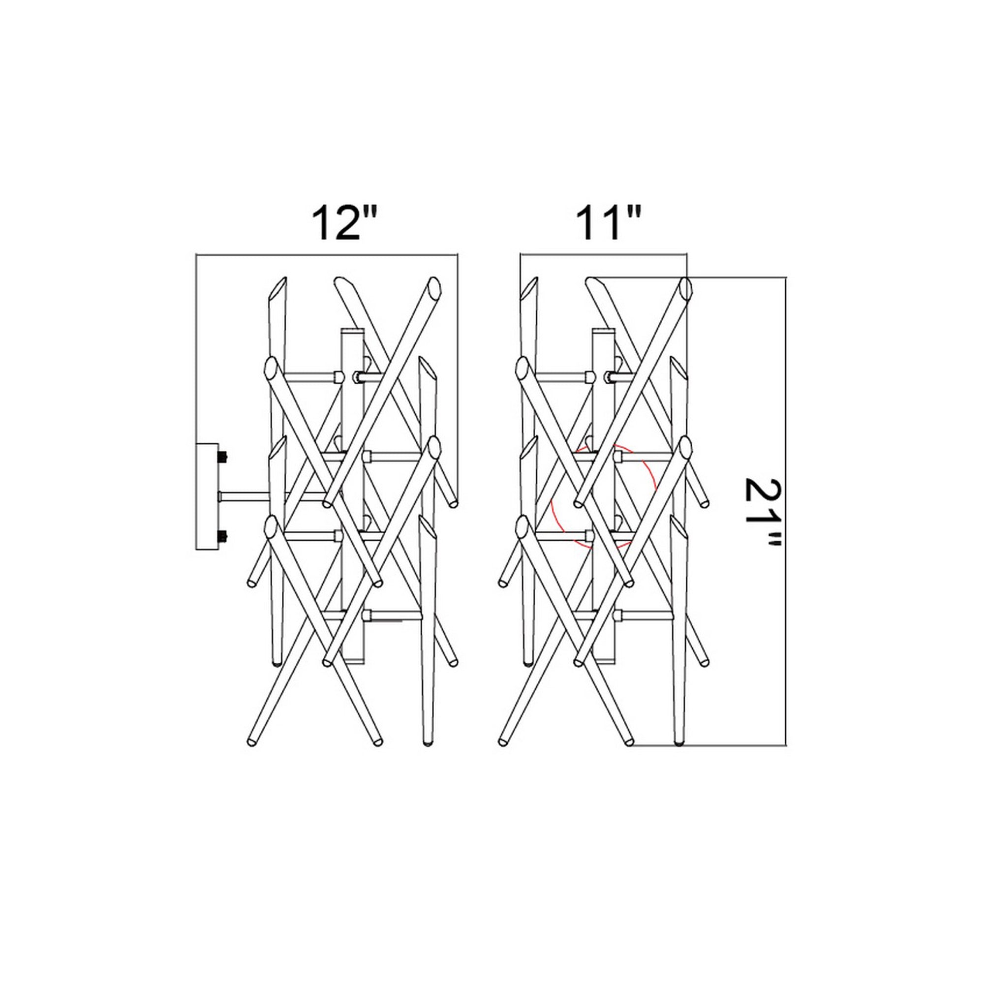 Icicle 3 Light 11in Chrome Wall Light