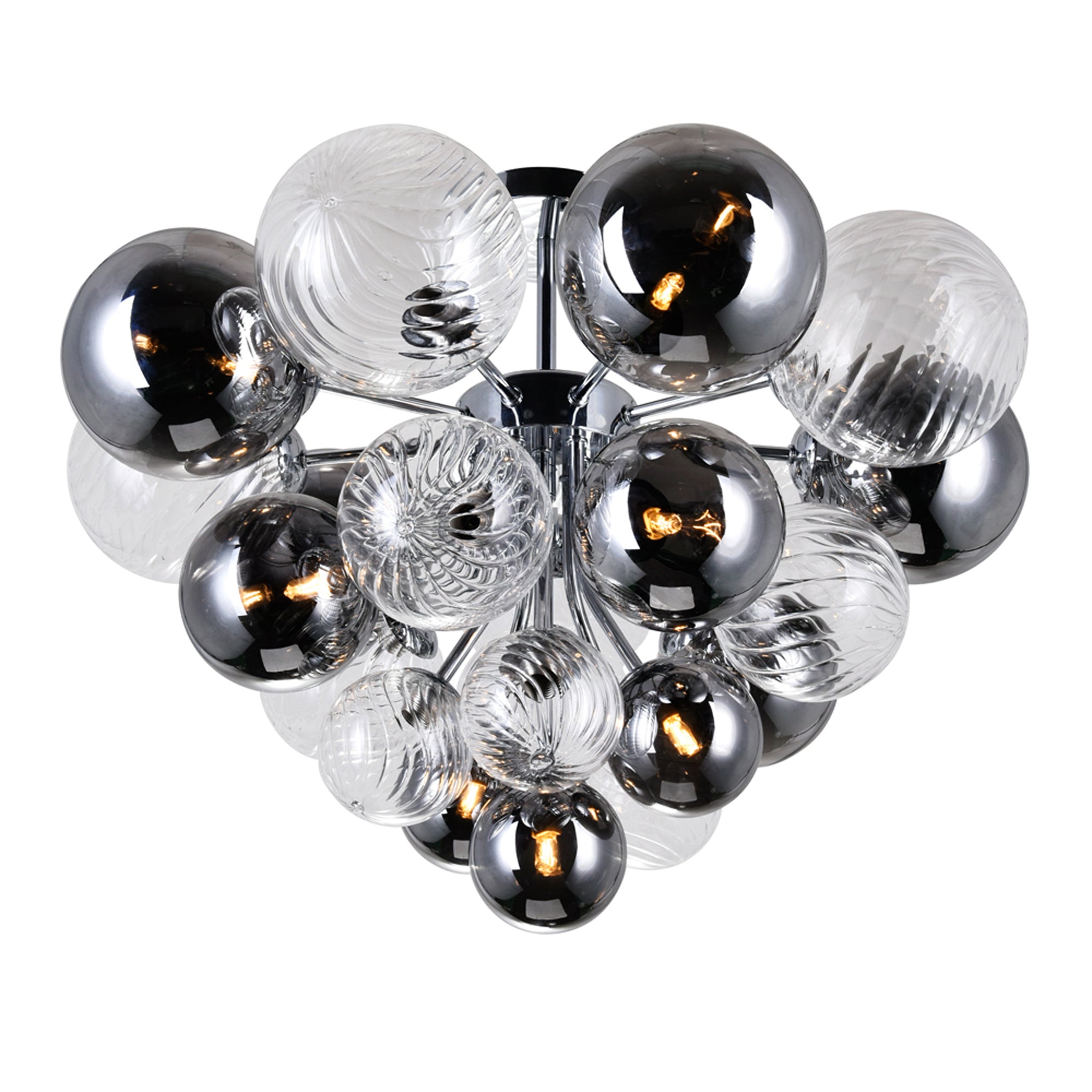 Pallocino 10 Light 25in Chrome Flush Mount