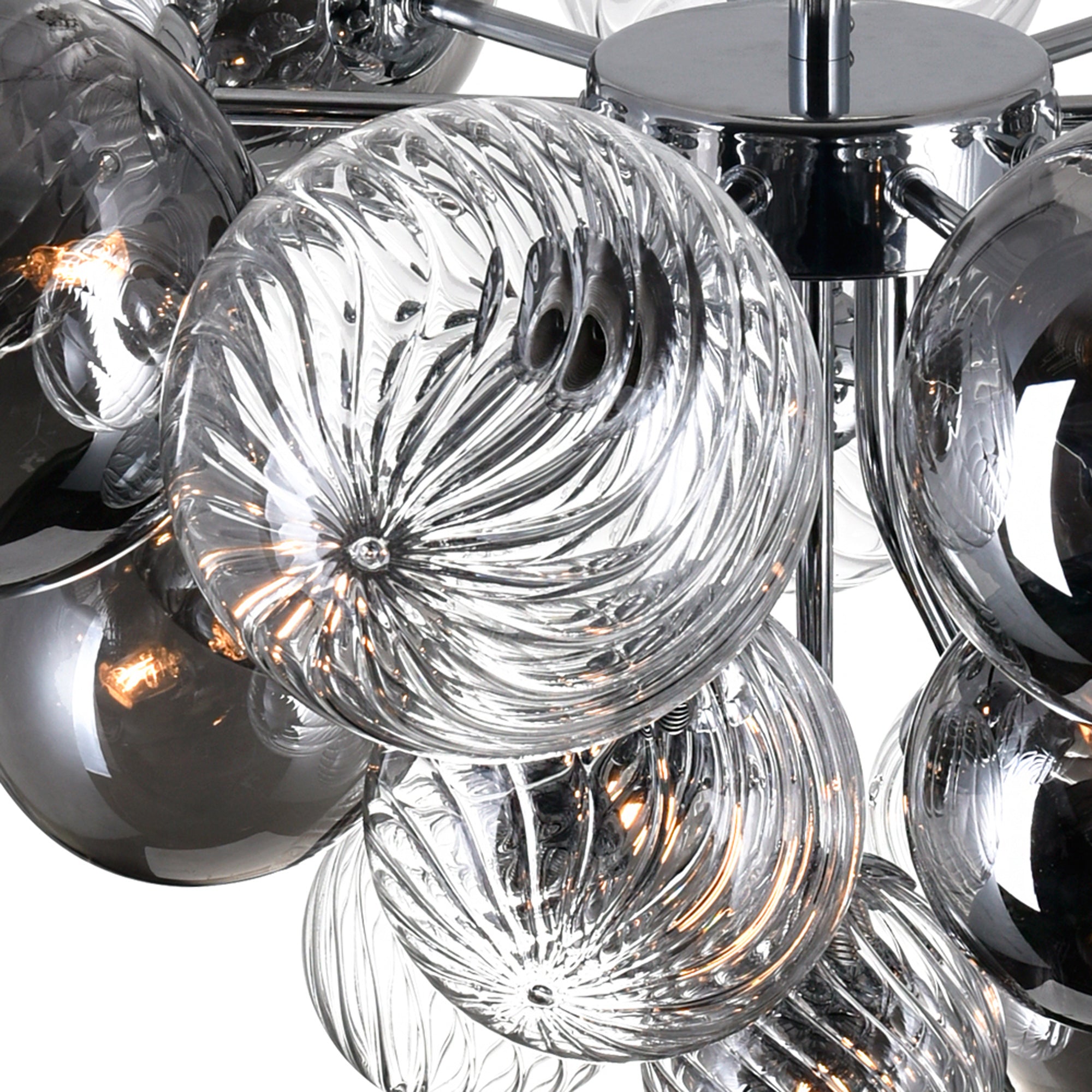 Pallocino 10 Light 25in Chrome Flush Mount