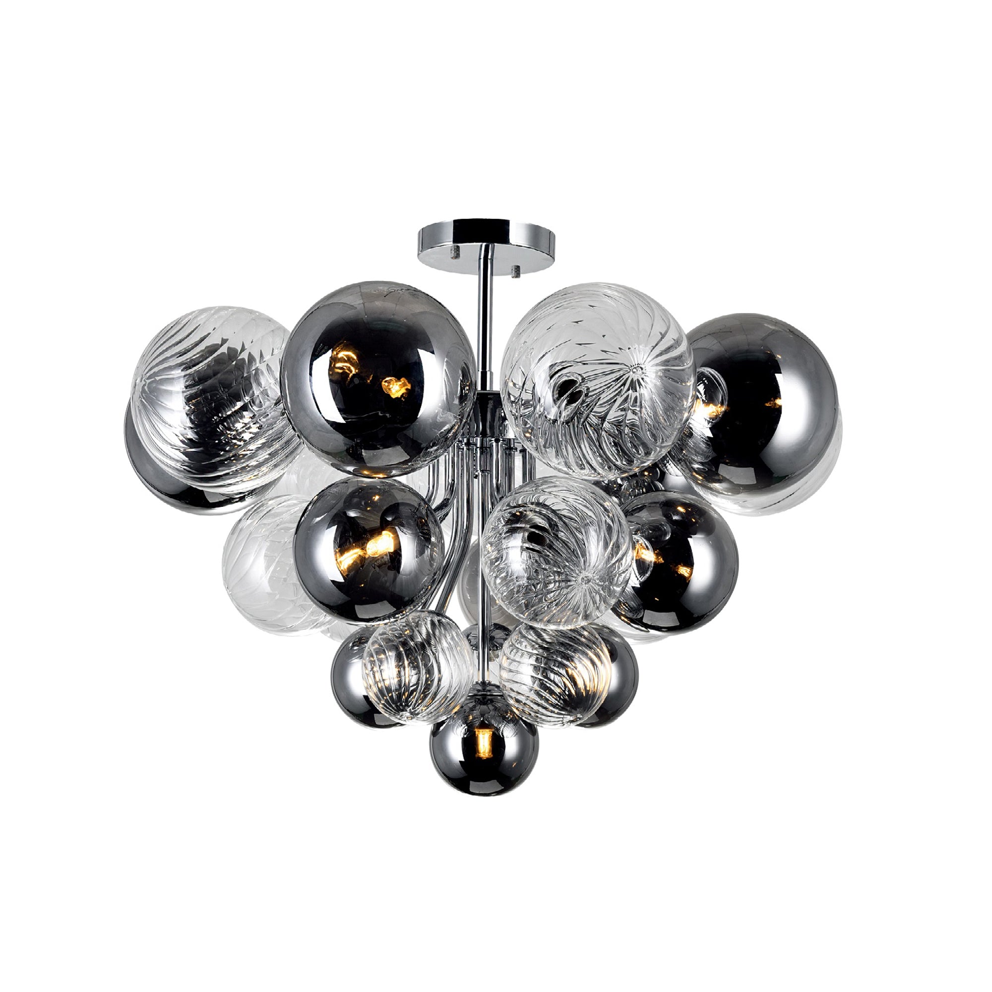 Pallocino 10 Light 25in Chrome Flush Mount