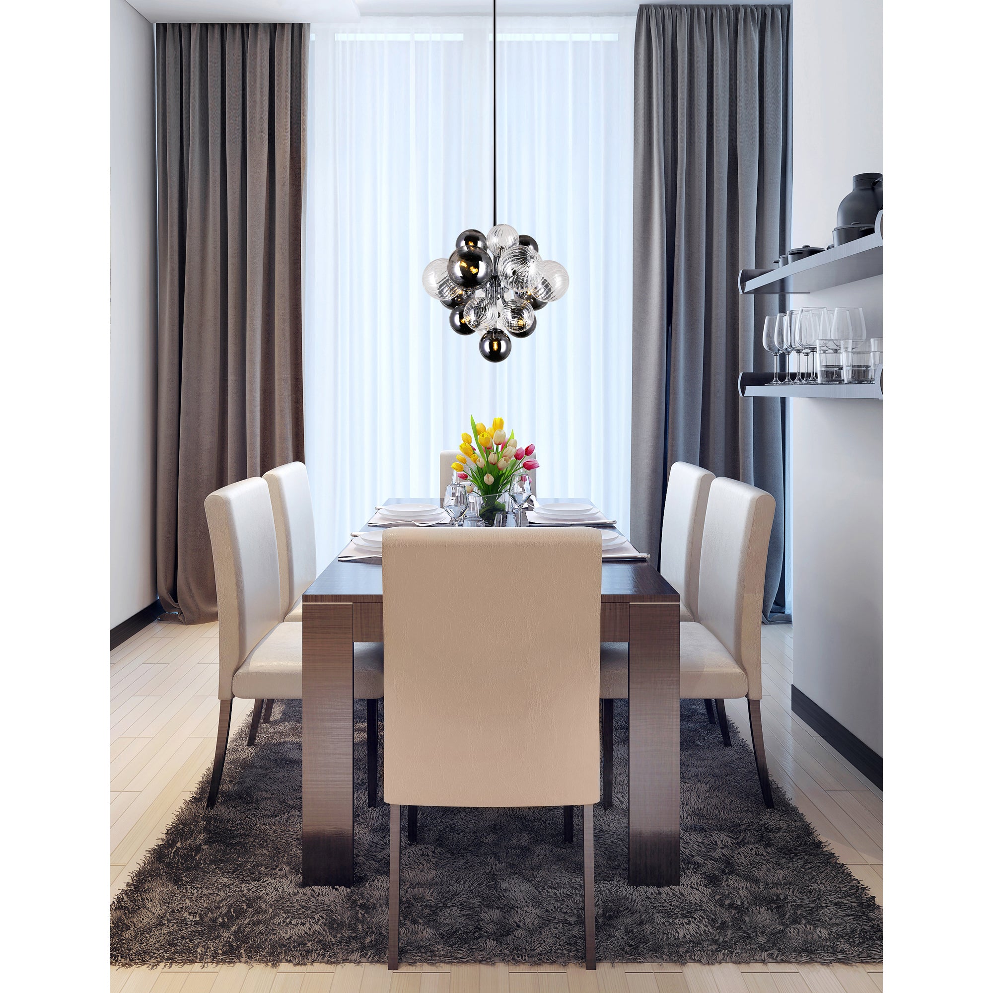 Pallocino 8 Light 16in Chrome Chandelier