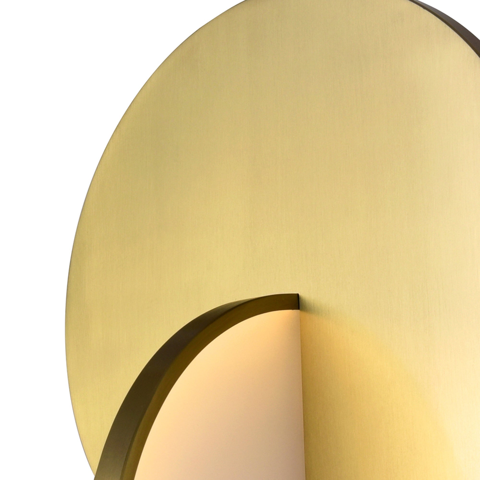 Tranche Integrated LED 10in Brushed Brass Mini Pendant