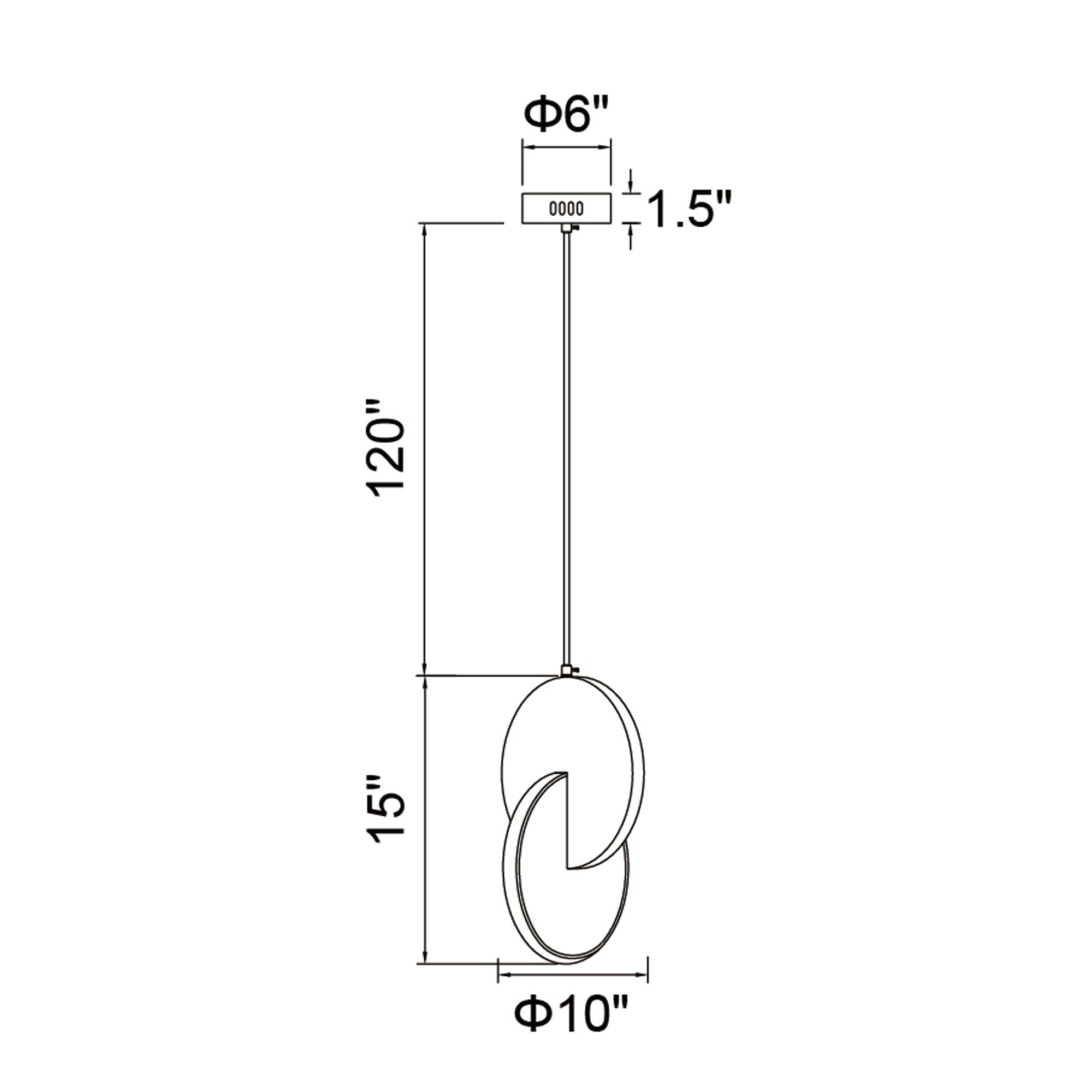 Tranche Integrated LED 10in Brushed Brass Mini Pendant