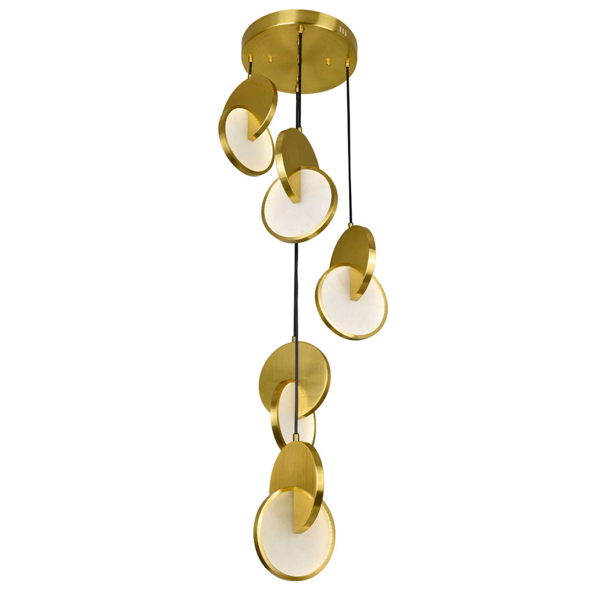 Tranche Integrated LED 18in Brushed Brass Pendant