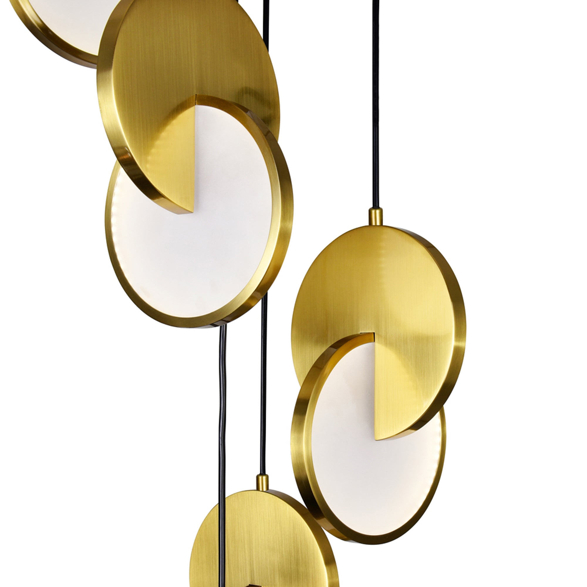 Tranche Integrated LED 18in Brushed Brass Pendant