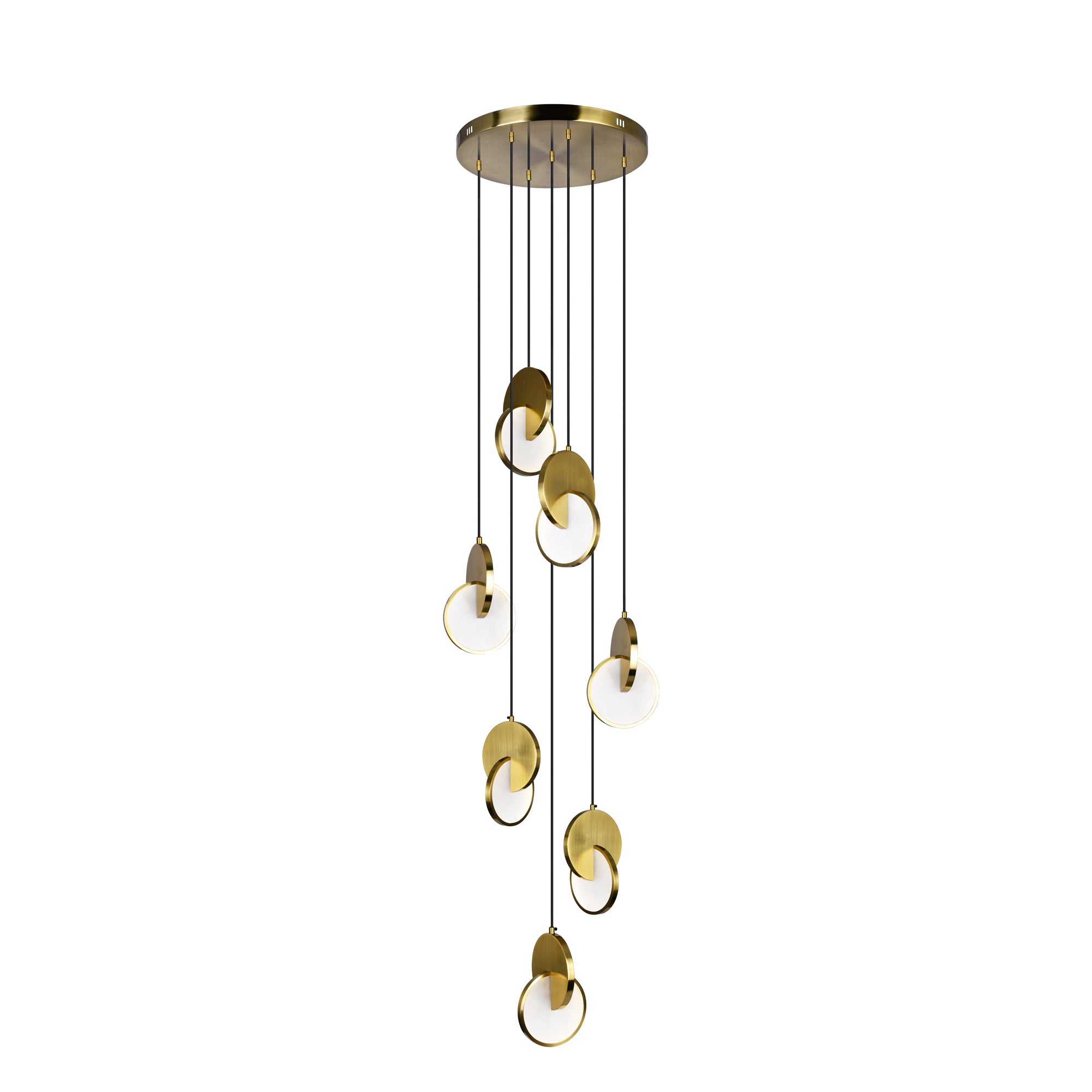 Tranche Integrated LED 24in Brushed Brass Pendant