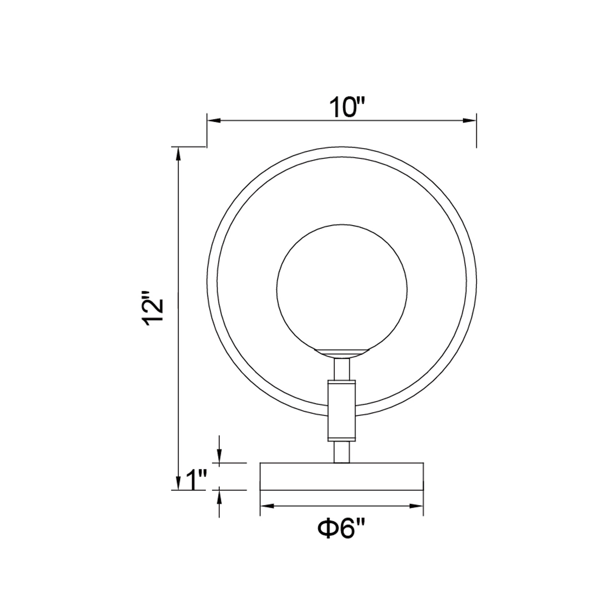 Celeste 1 Light Lamp With Medallion Gold Finish
