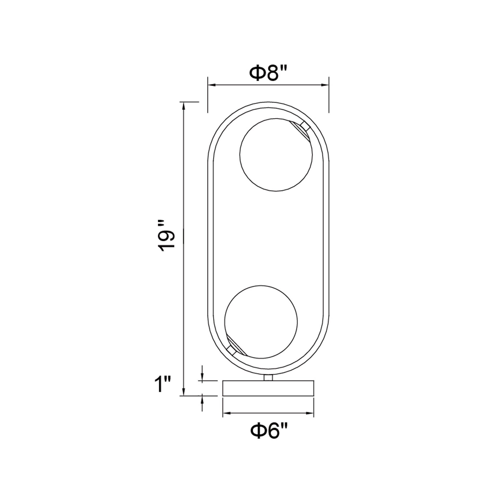 Celeste 2 Light Medallion Gold Lamp