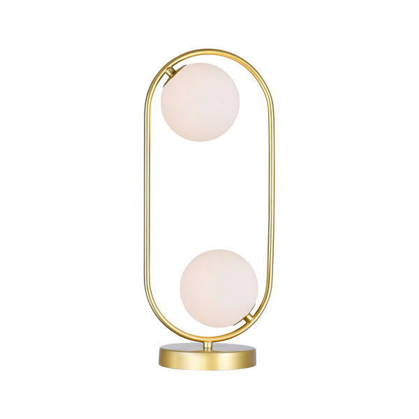 Celeste 2 Light Medallion Gold Lamp