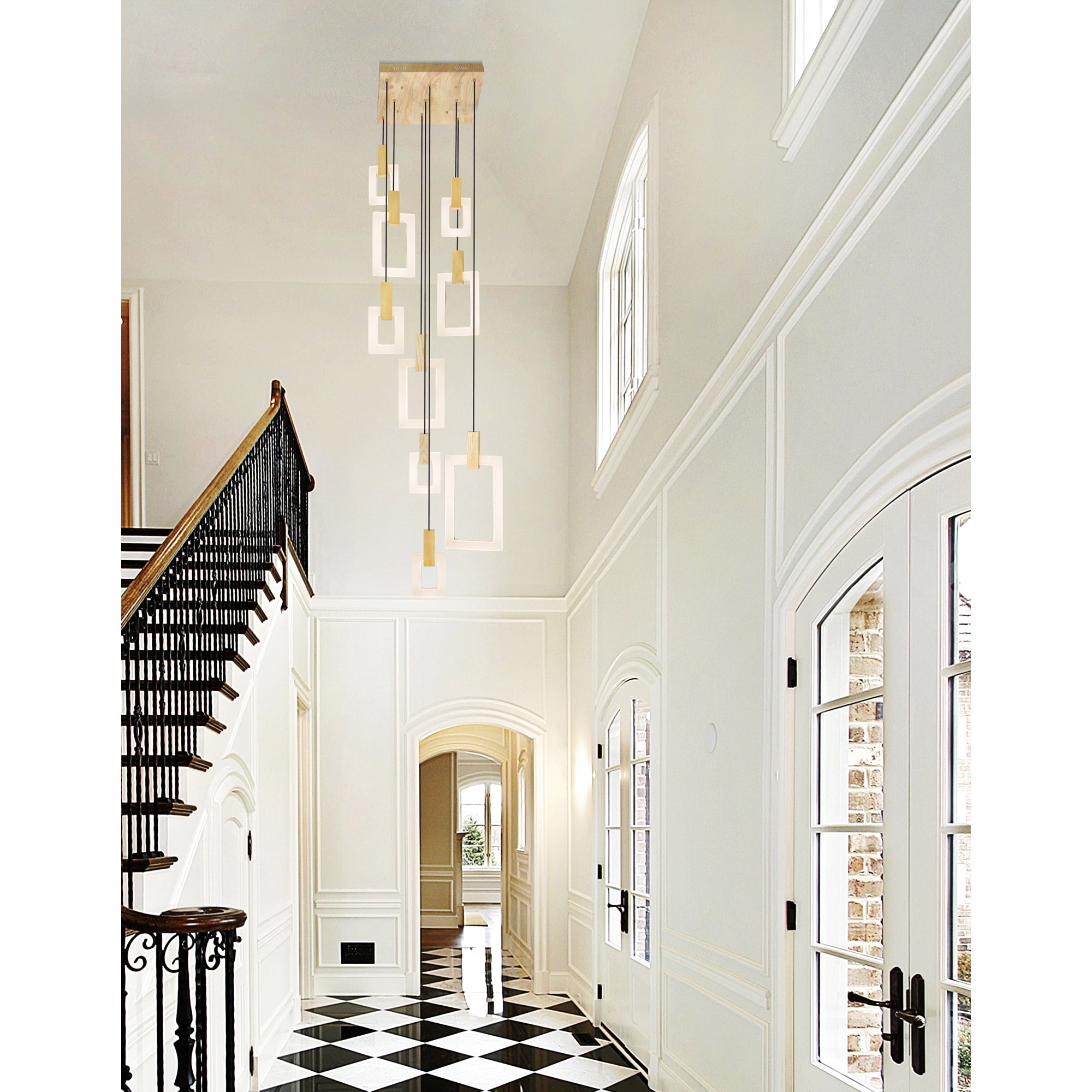 Anello LED Pendant With White Oak Finish