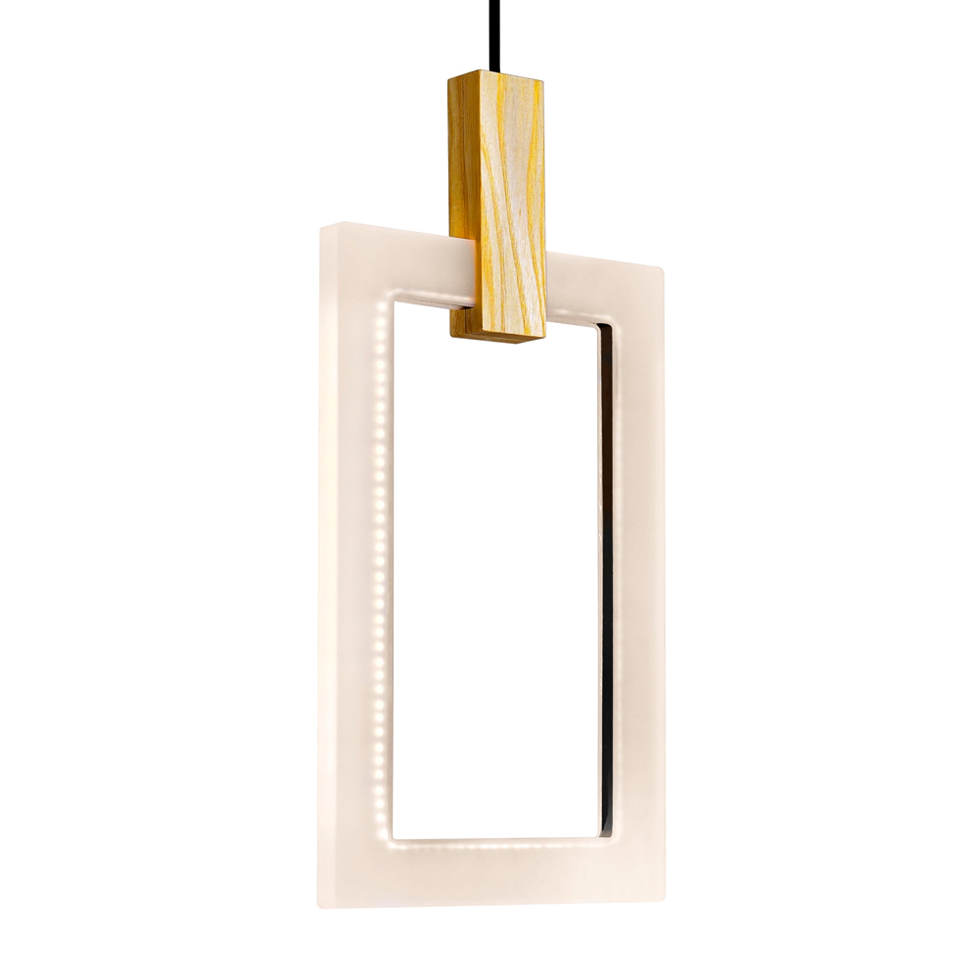 Anello LED Pendant With White Oak Finish