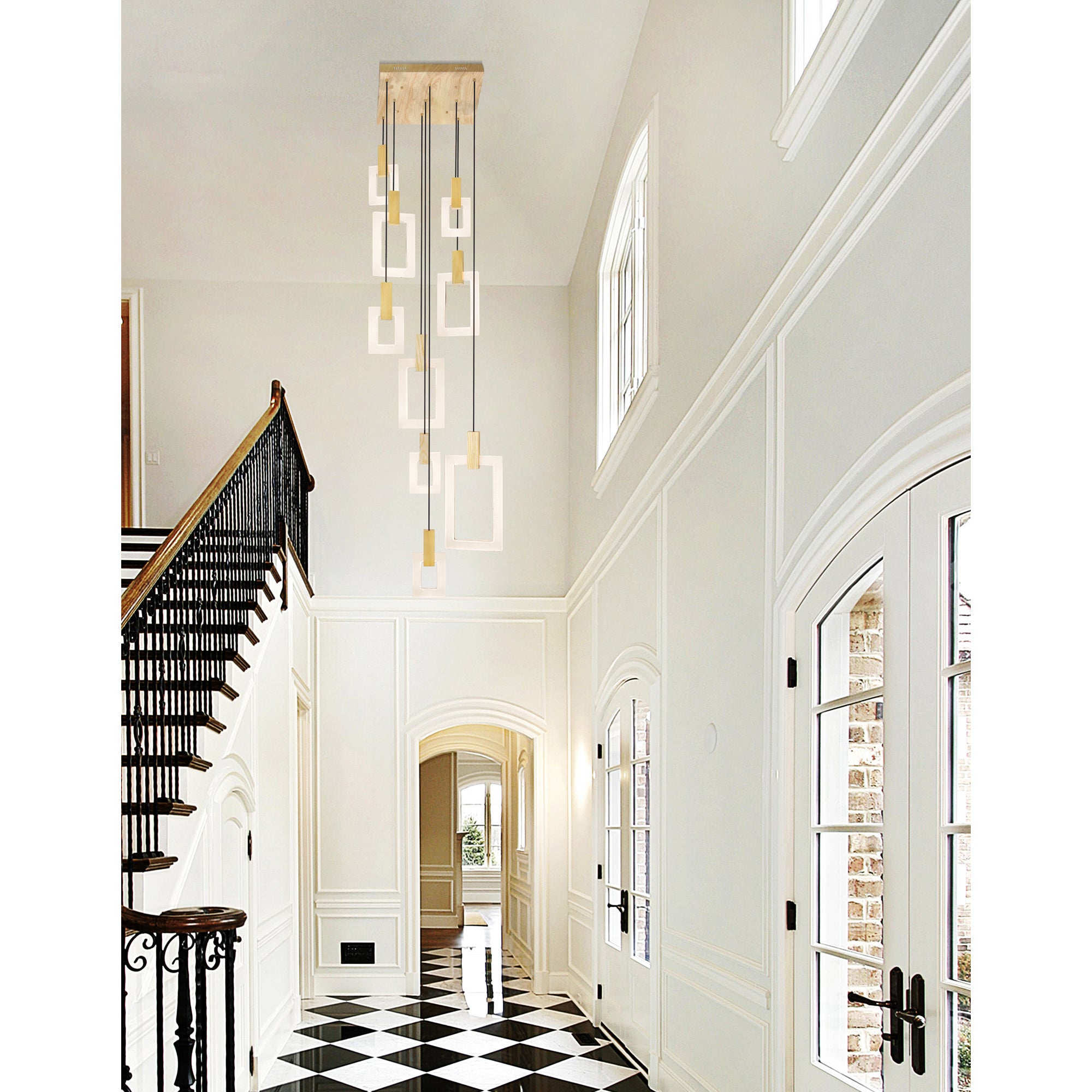 Anello LED Pendant With White Oak Finish