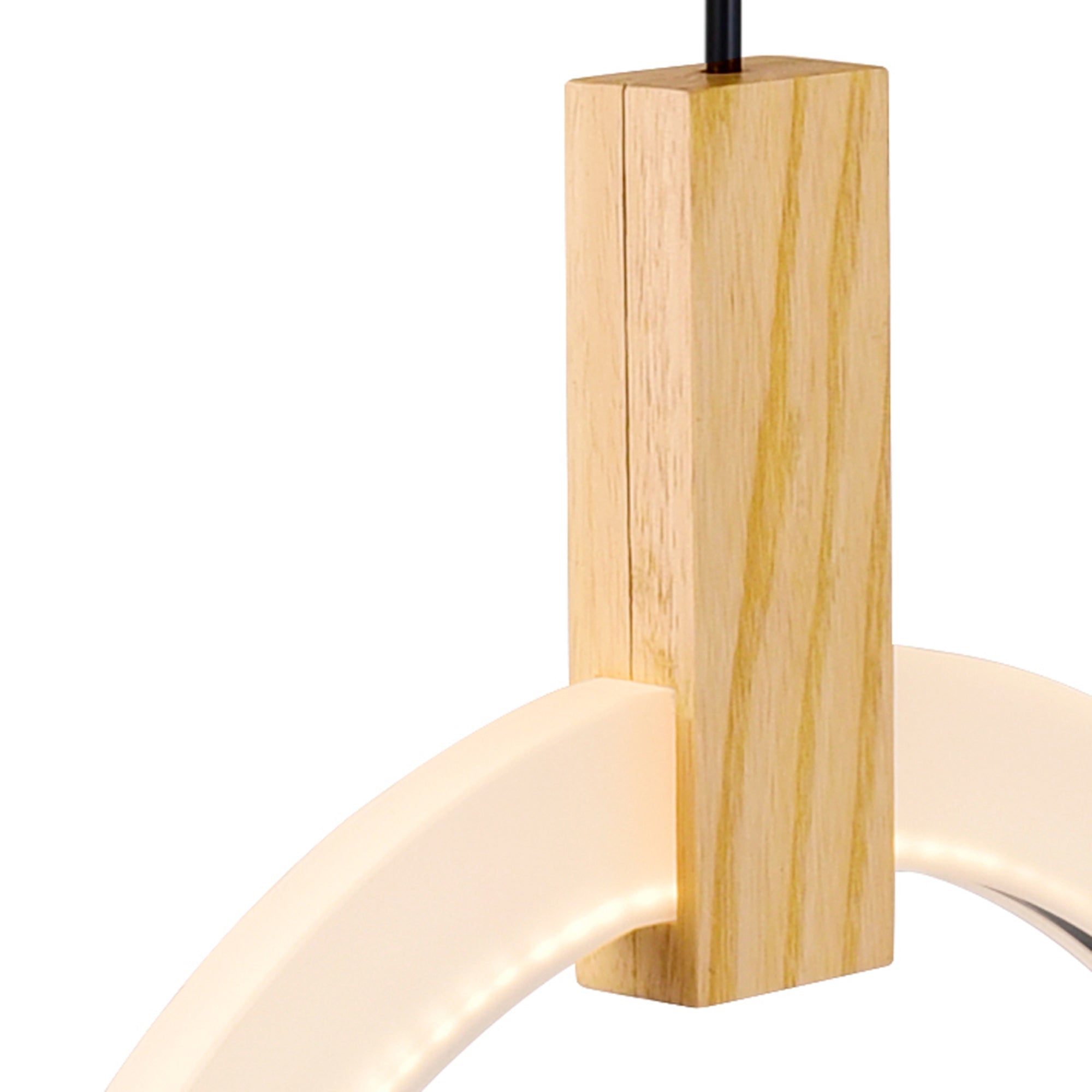 Anello LED Pendant With White Oak Finish