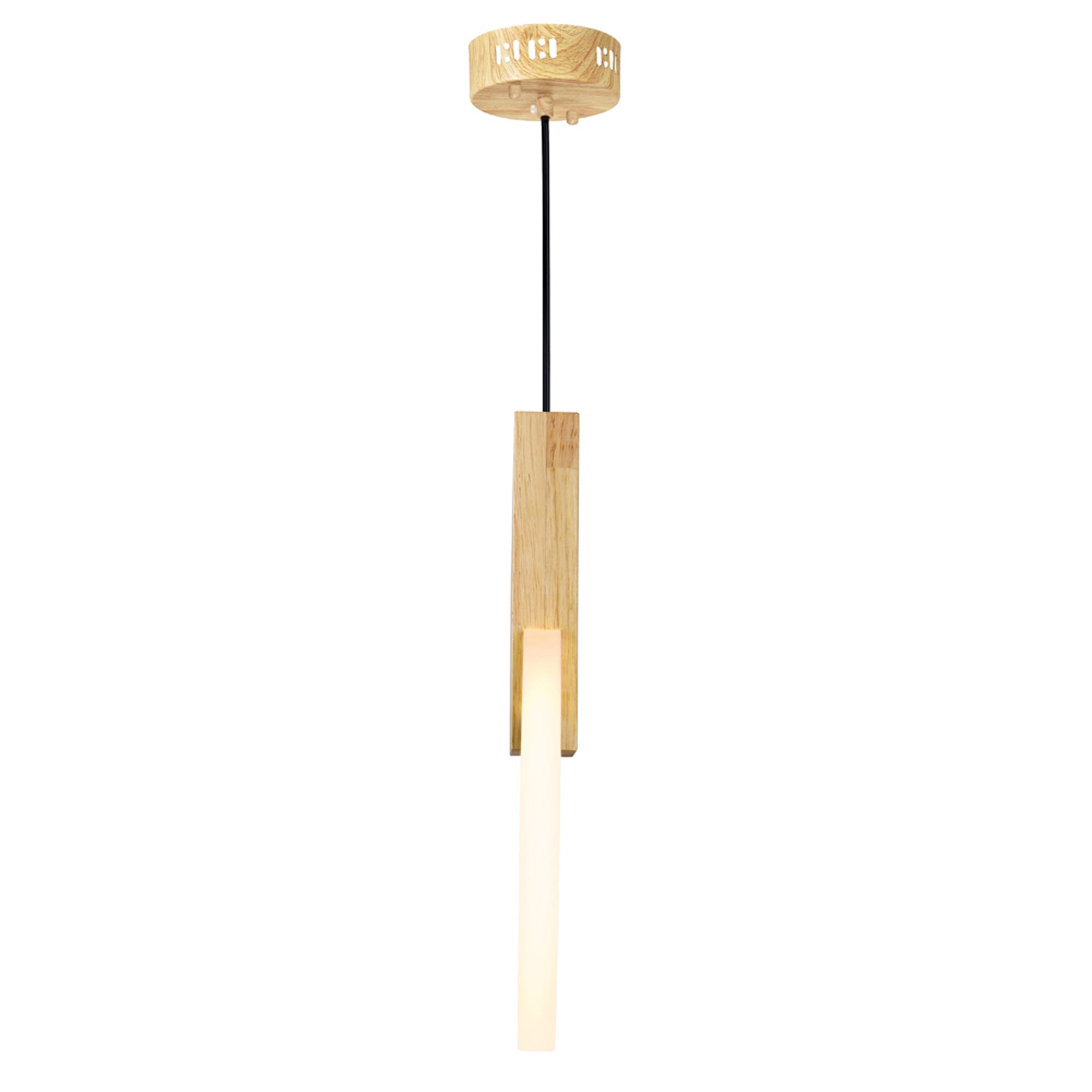 Anello LED Mini Pendant With White Oak Finish