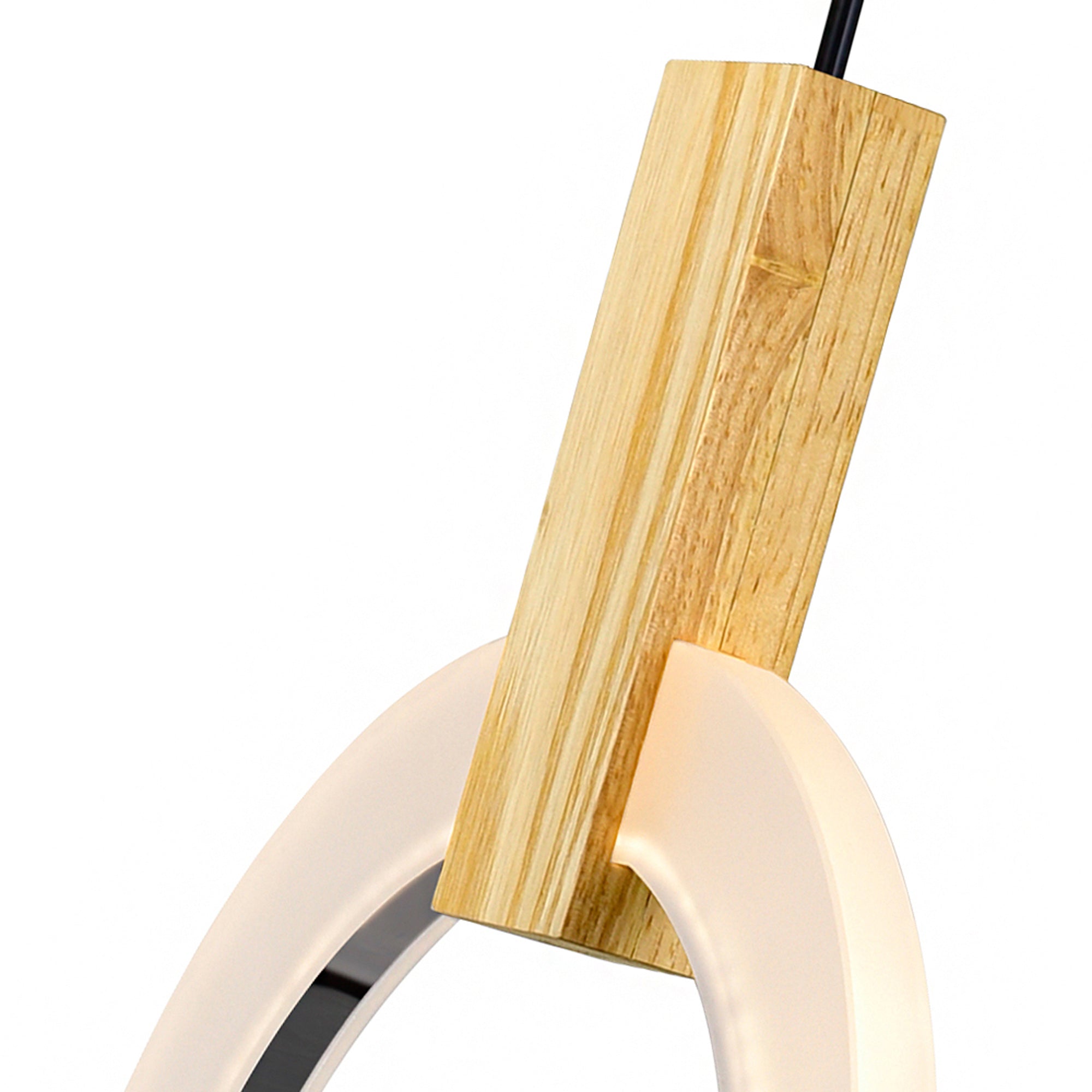 Anello LED Mini Pendant With White Oak Finish
