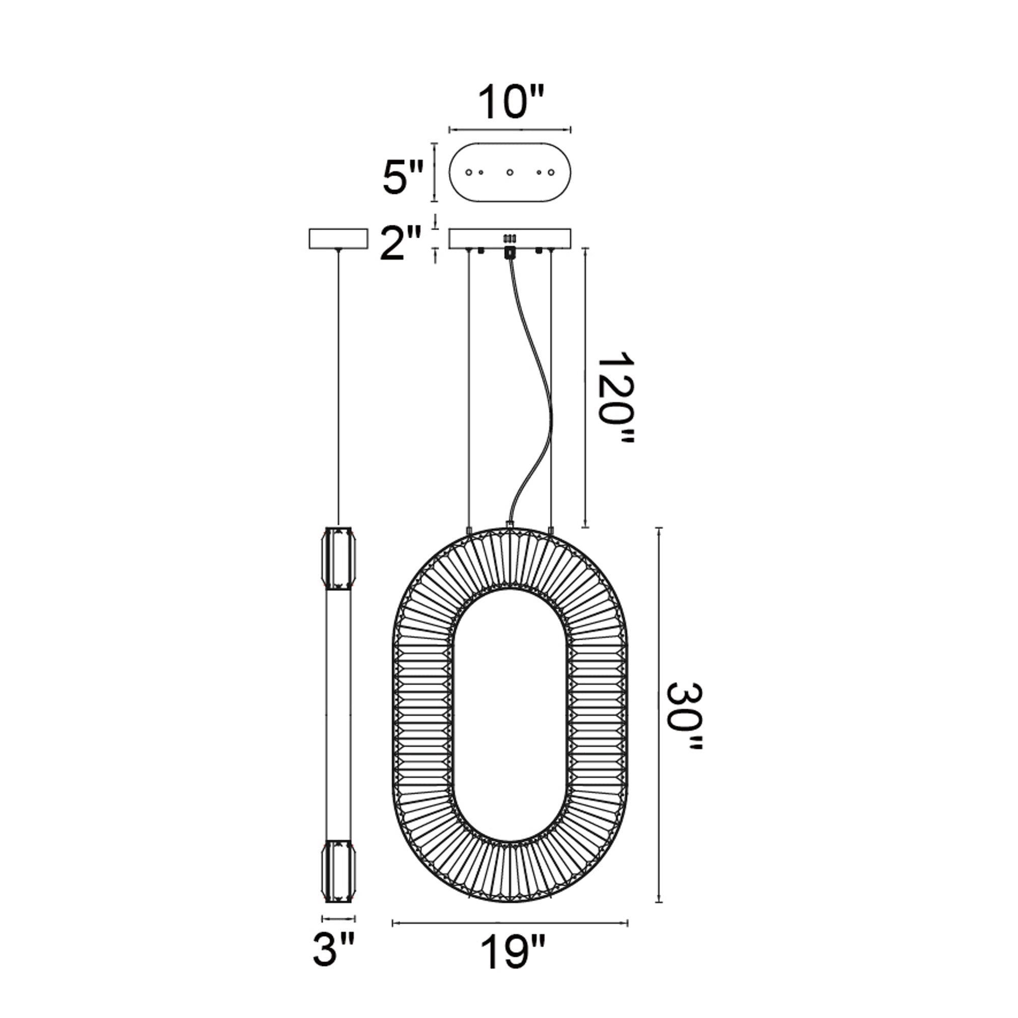 Bjoux LED Chandelier With Sun Gold Finish