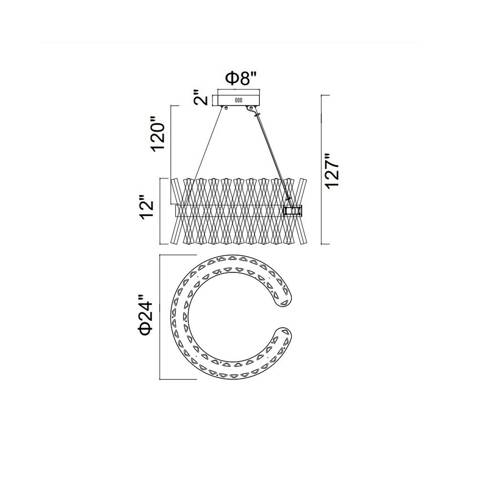 Glace LED Chandelier With Chrome Finish