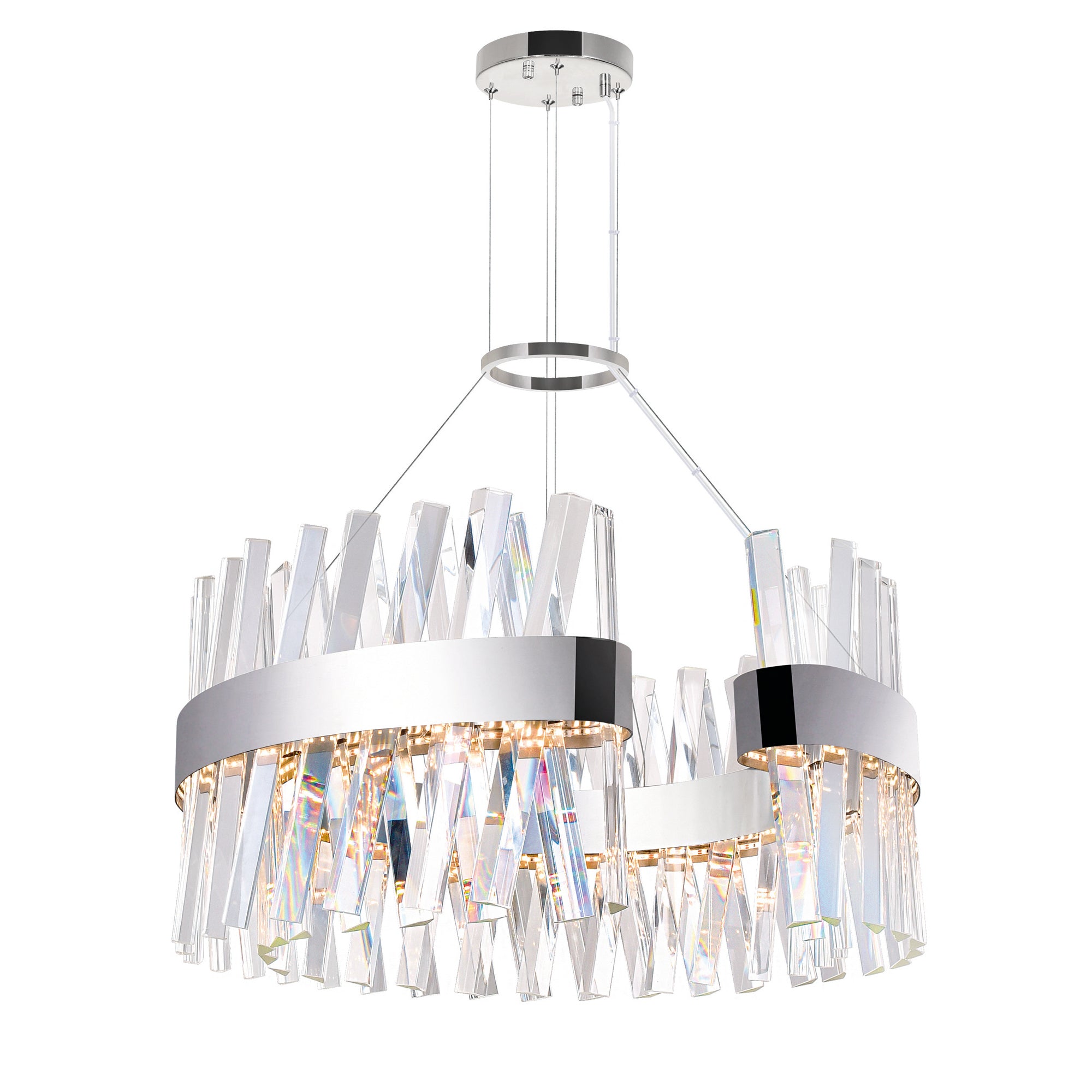 Glace LED Chandelier With Chrome Finish