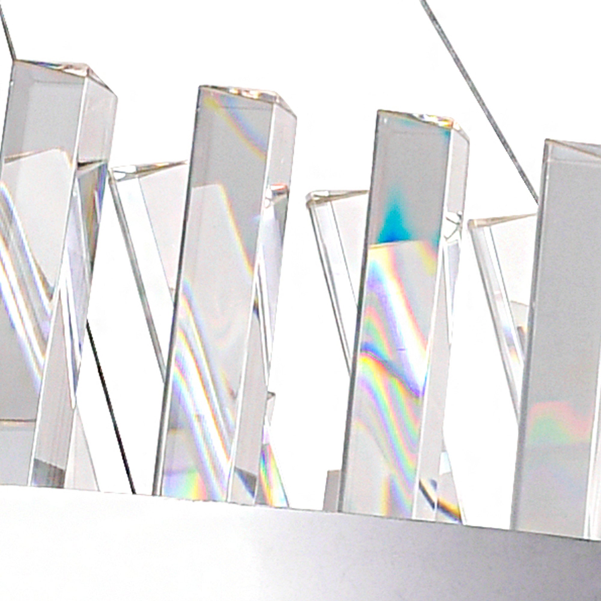 Glace Integrated LED 40in Round Chrome Chandelier