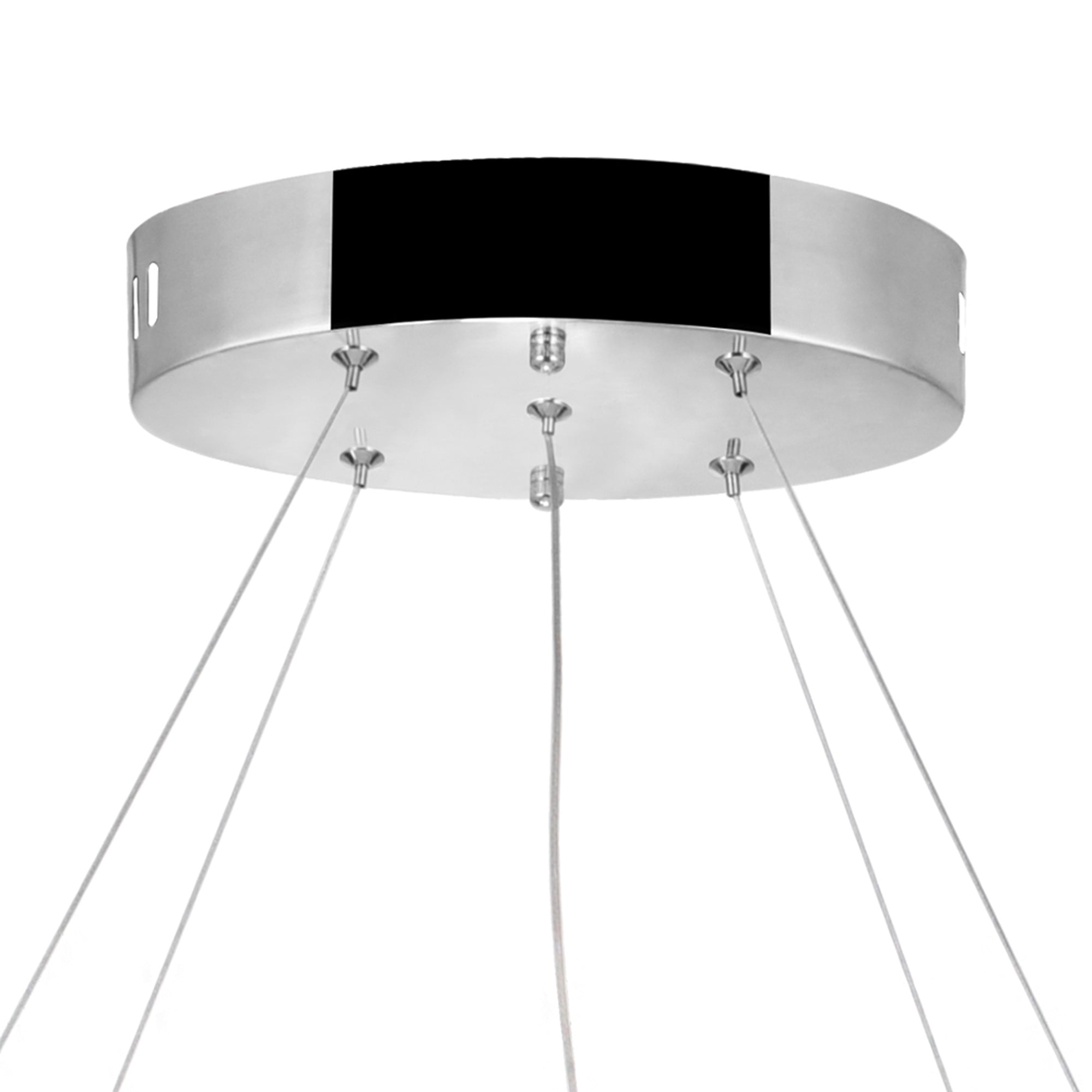 Glace Integrated LED 40in Round Chrome Chandelier