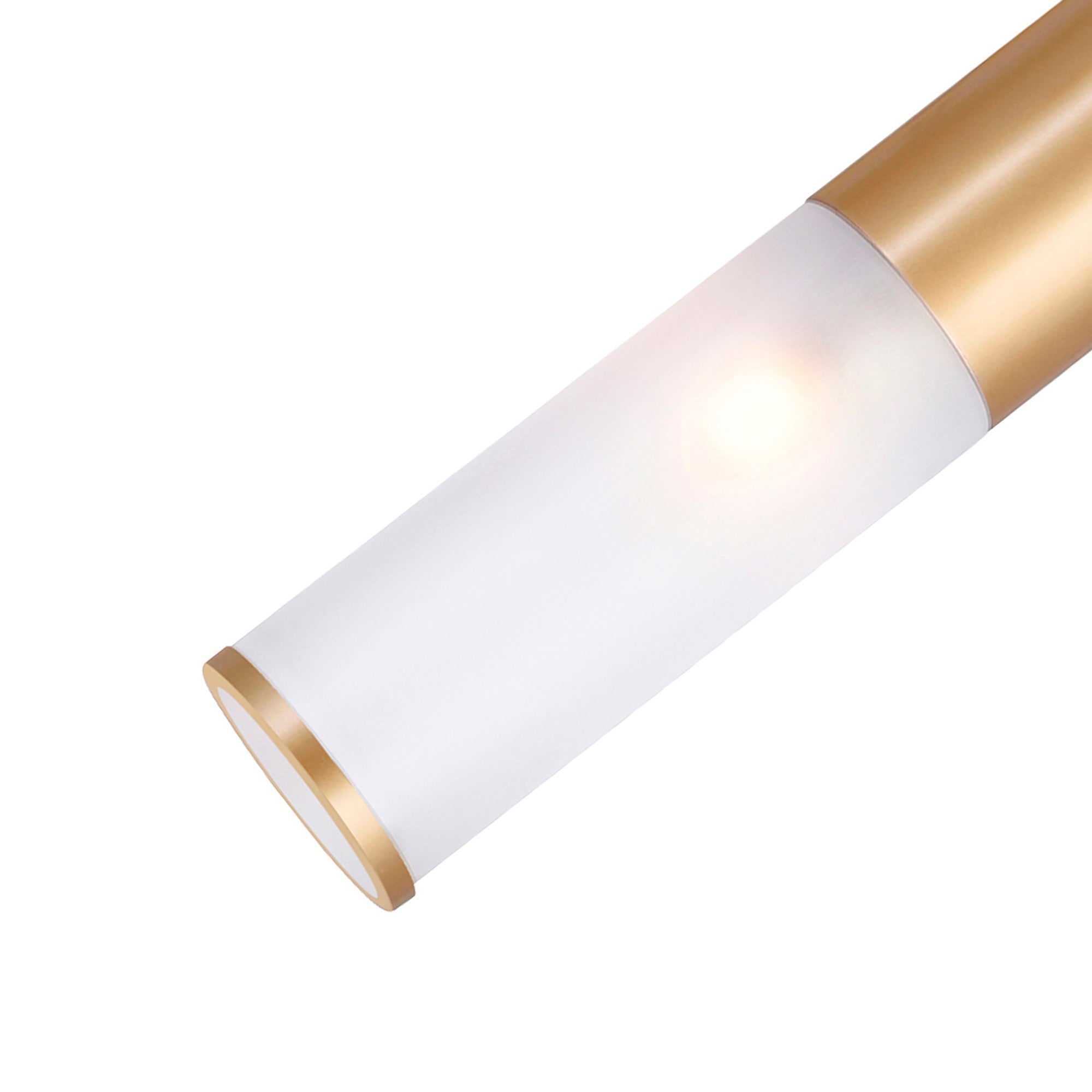 Pipes 1 Light Mini Pendant With Sun Gold Finish