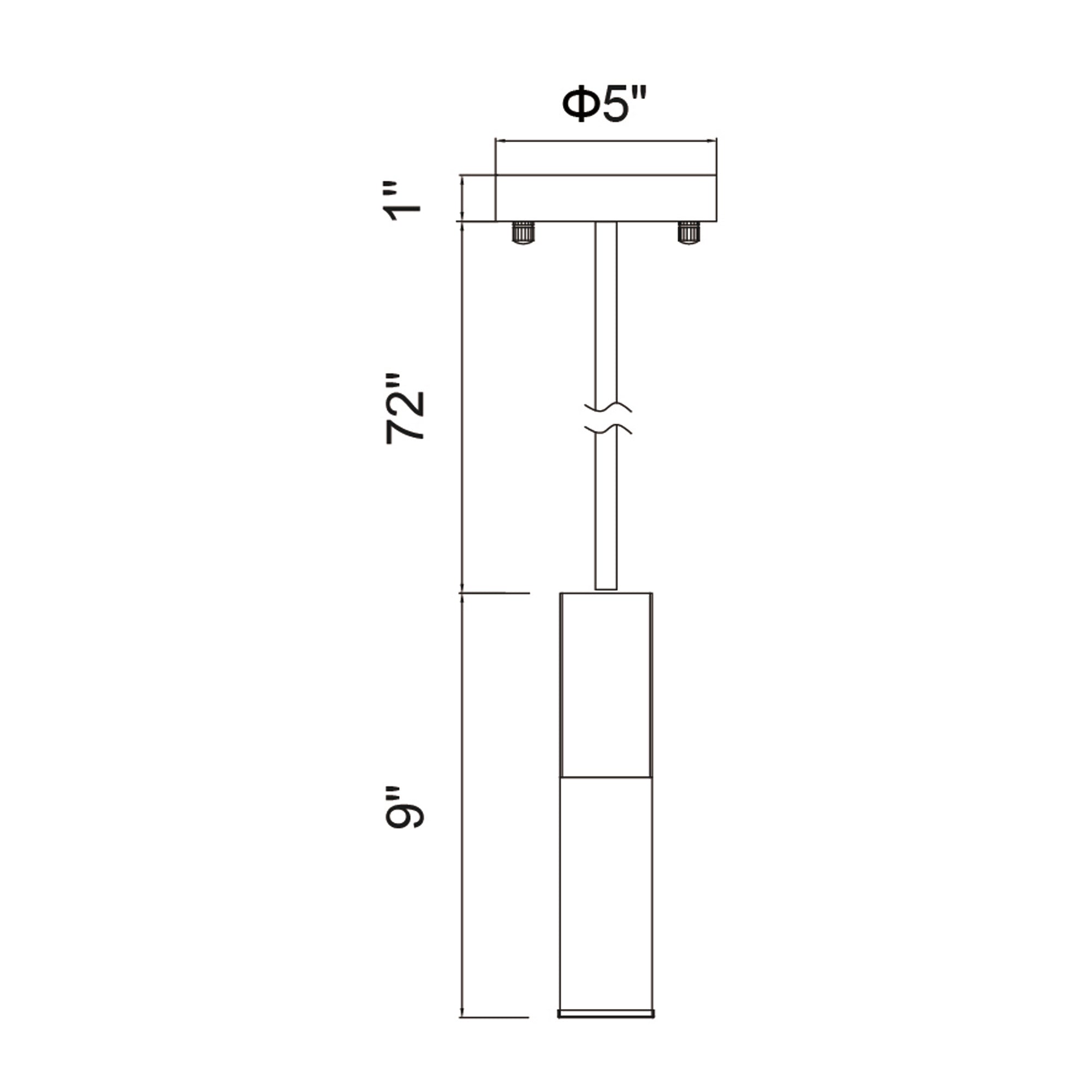 Pipes 1 Light Mini Pendant With Sun Gold Finish